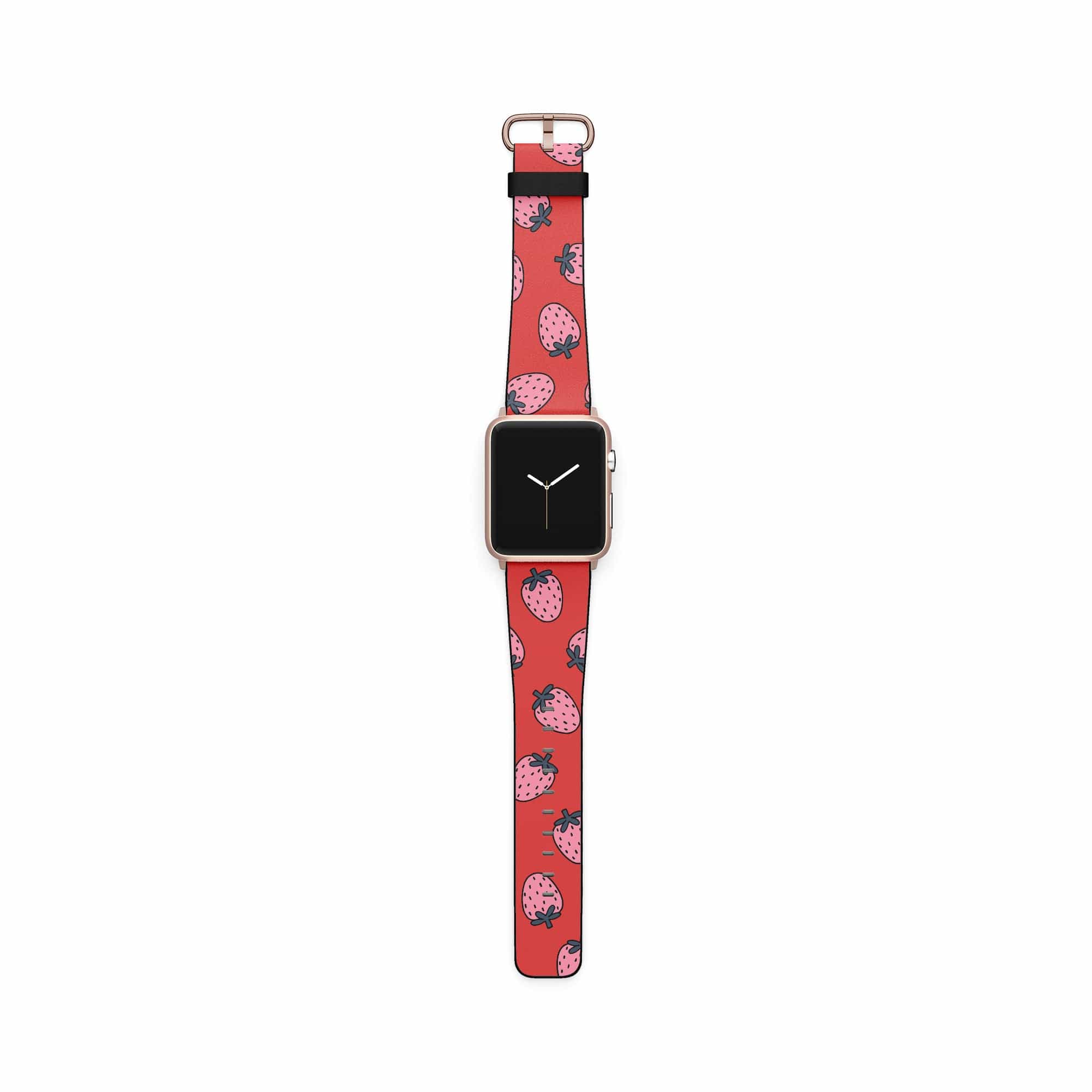 Strawberry Fields | Strawberry Apple Watch Band for 38/40/41 mm Watch in Rose Gold