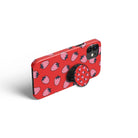 Strawberry Fields | Strawberry Foldable Phone Grip in Black