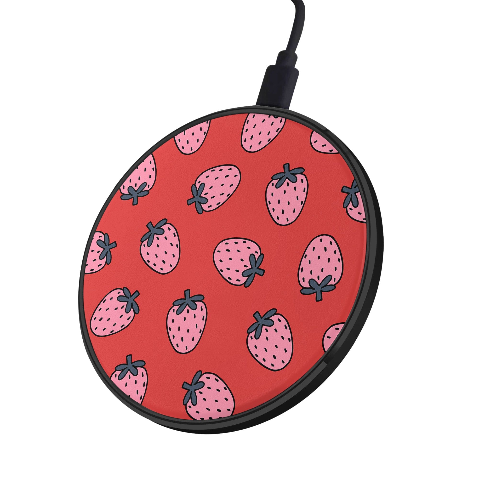 Strawberry Fields | Strawberry Wireless Charging Pad in Black