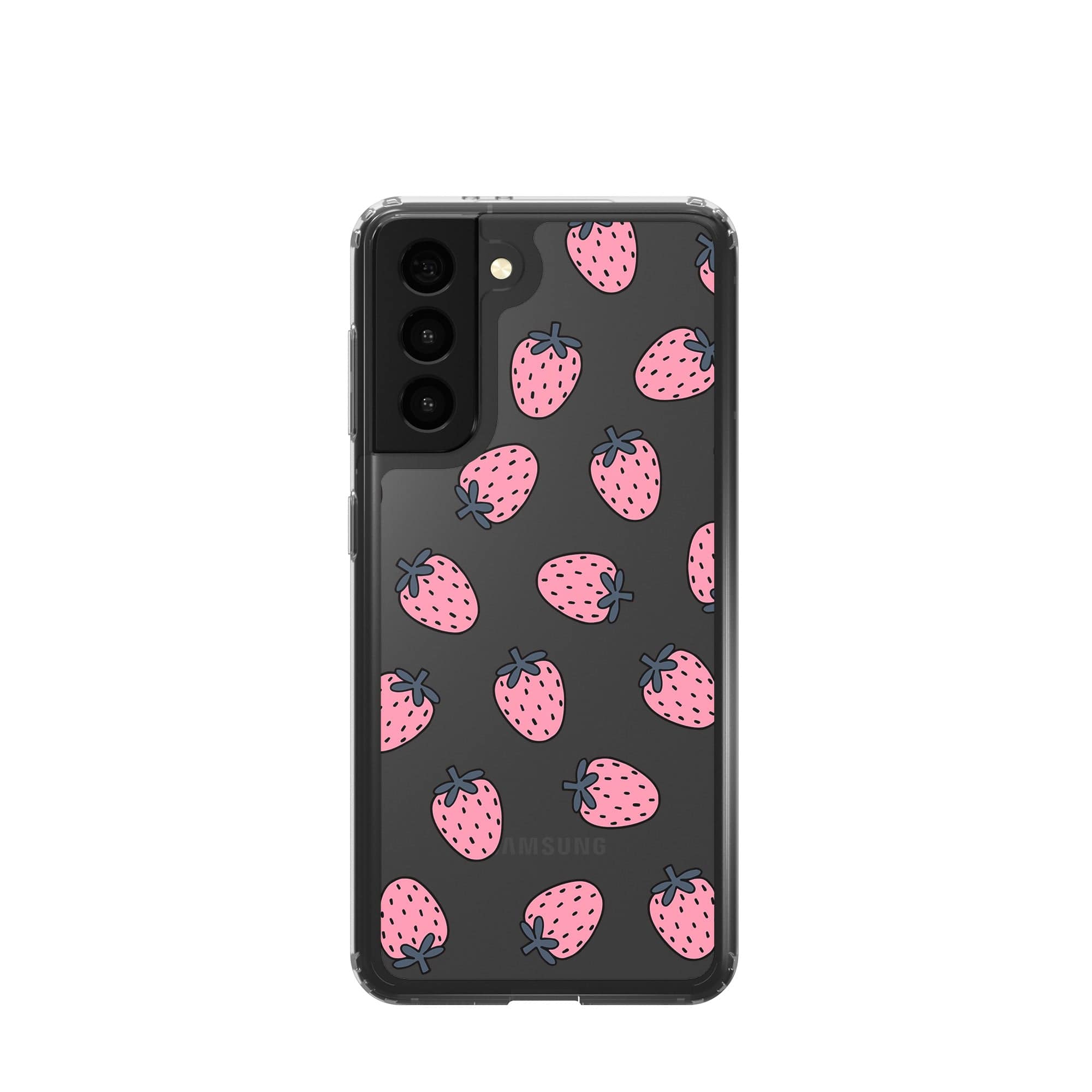 Strawberry Fields | Strawberry Samsung Case Clear for Galaxy S21 