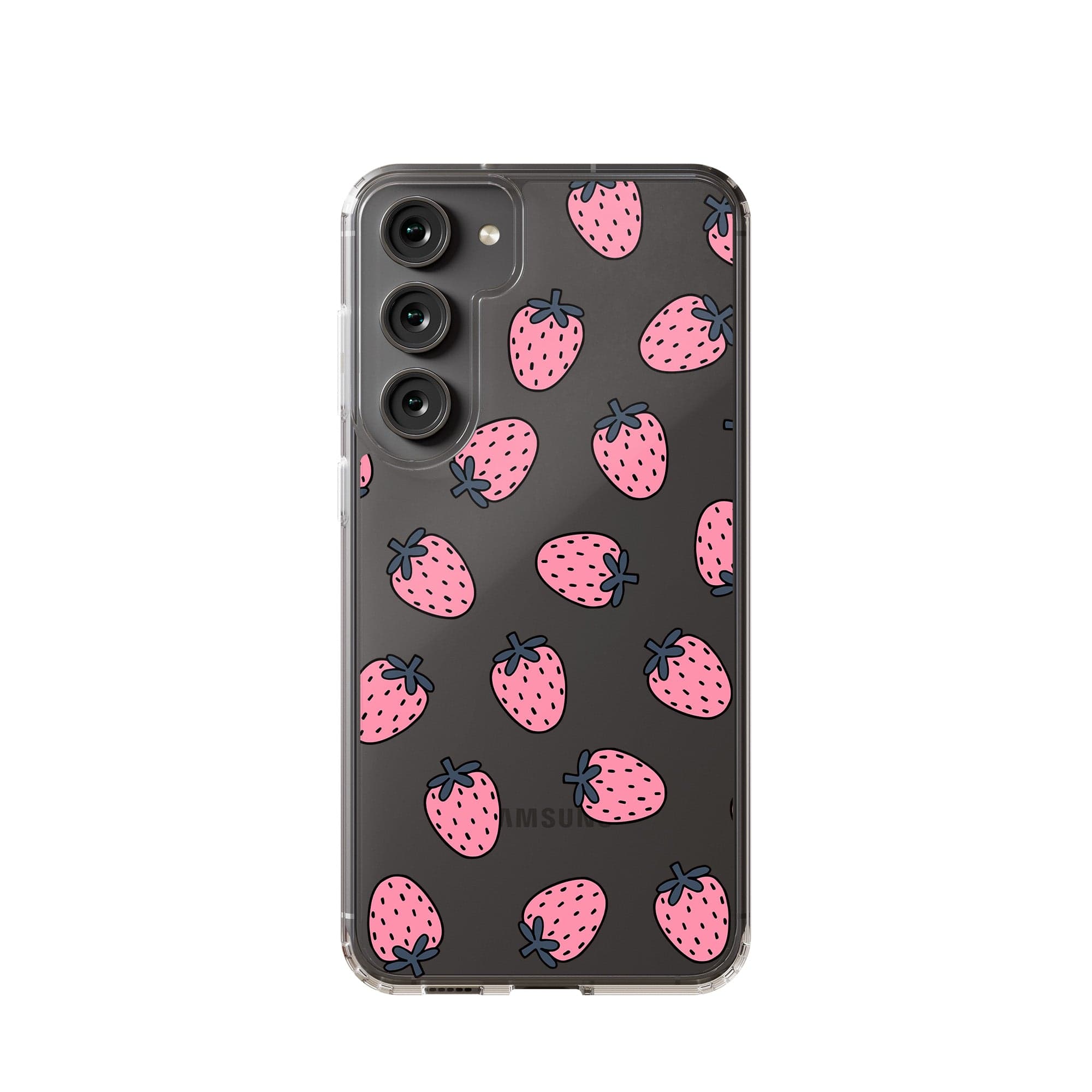 Strawberry Fields | Strawberry Samsung Case Clear for Galaxy S23 Plus