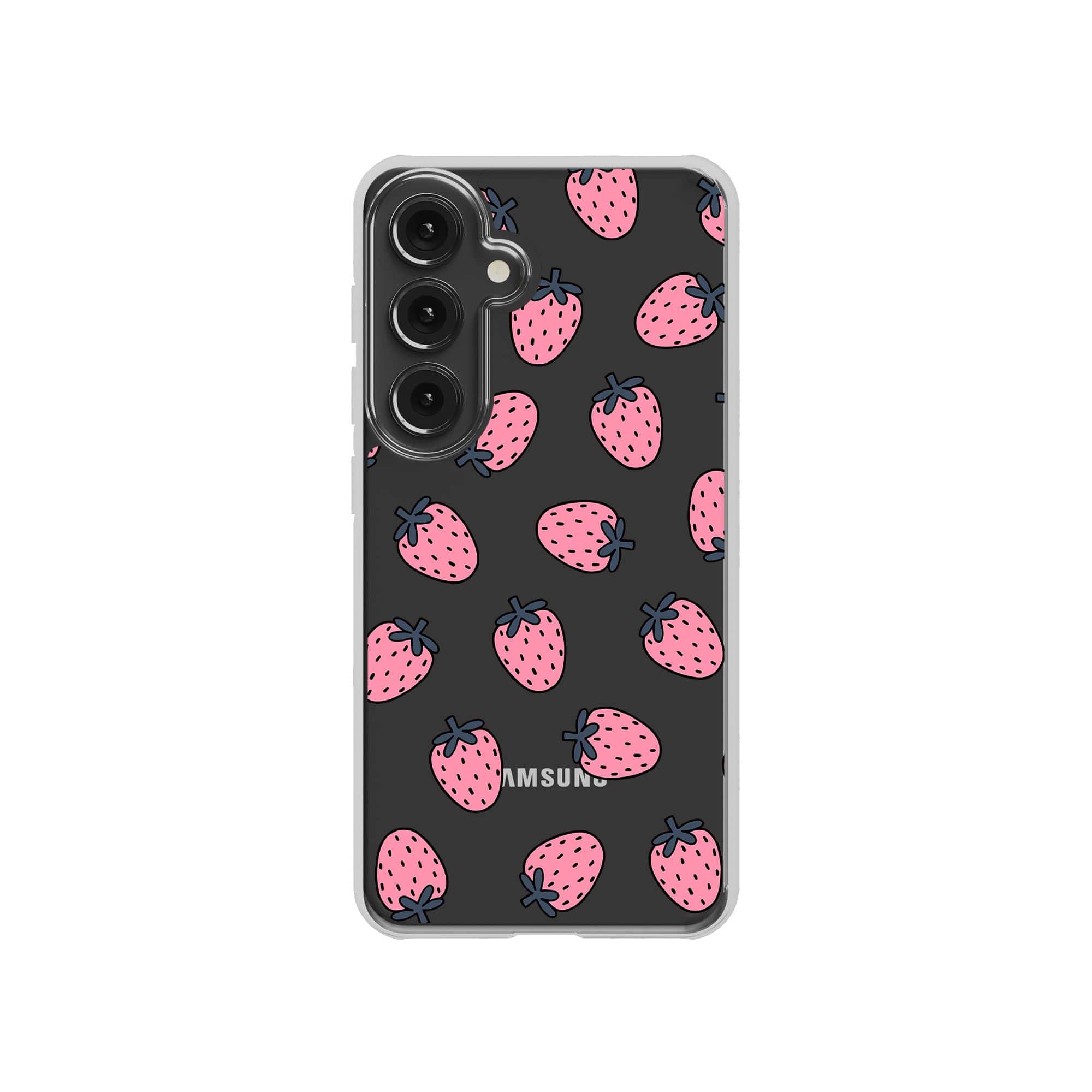 Strawberry Fields | Strawberry Samsung Case Clear for Galaxy S24