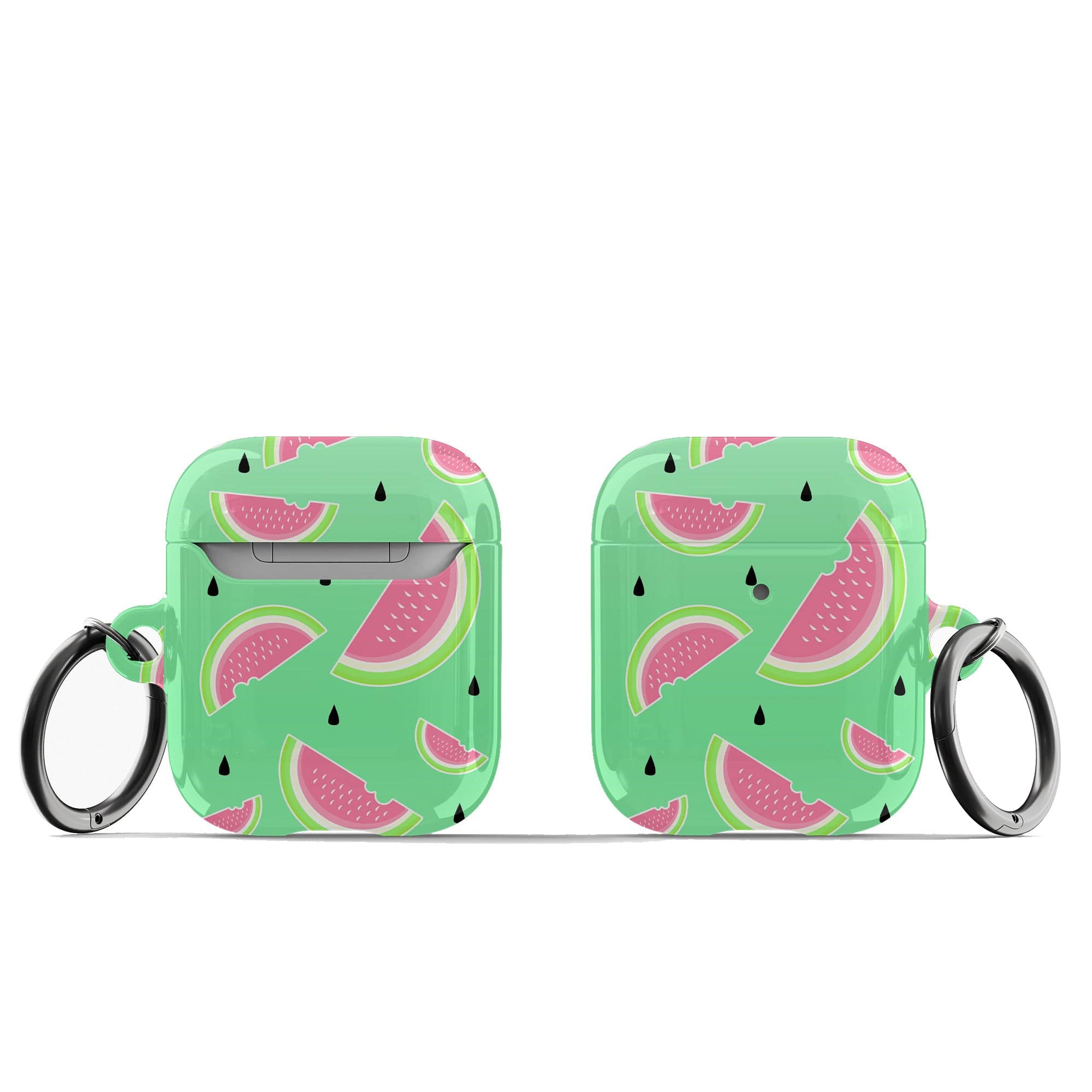 Summer Slice | Watermelon Apple AirPods Case for AirPods 1&2 Black