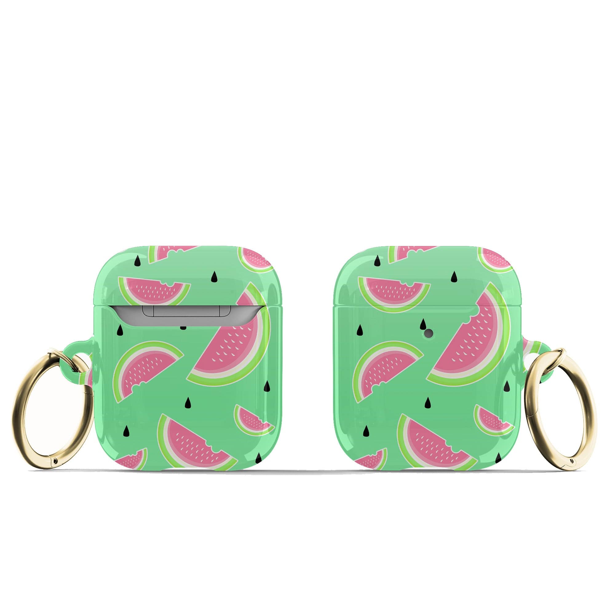 Summer Slice | Watermelon Apple AirPods Case for AirPods 1&2 Gold