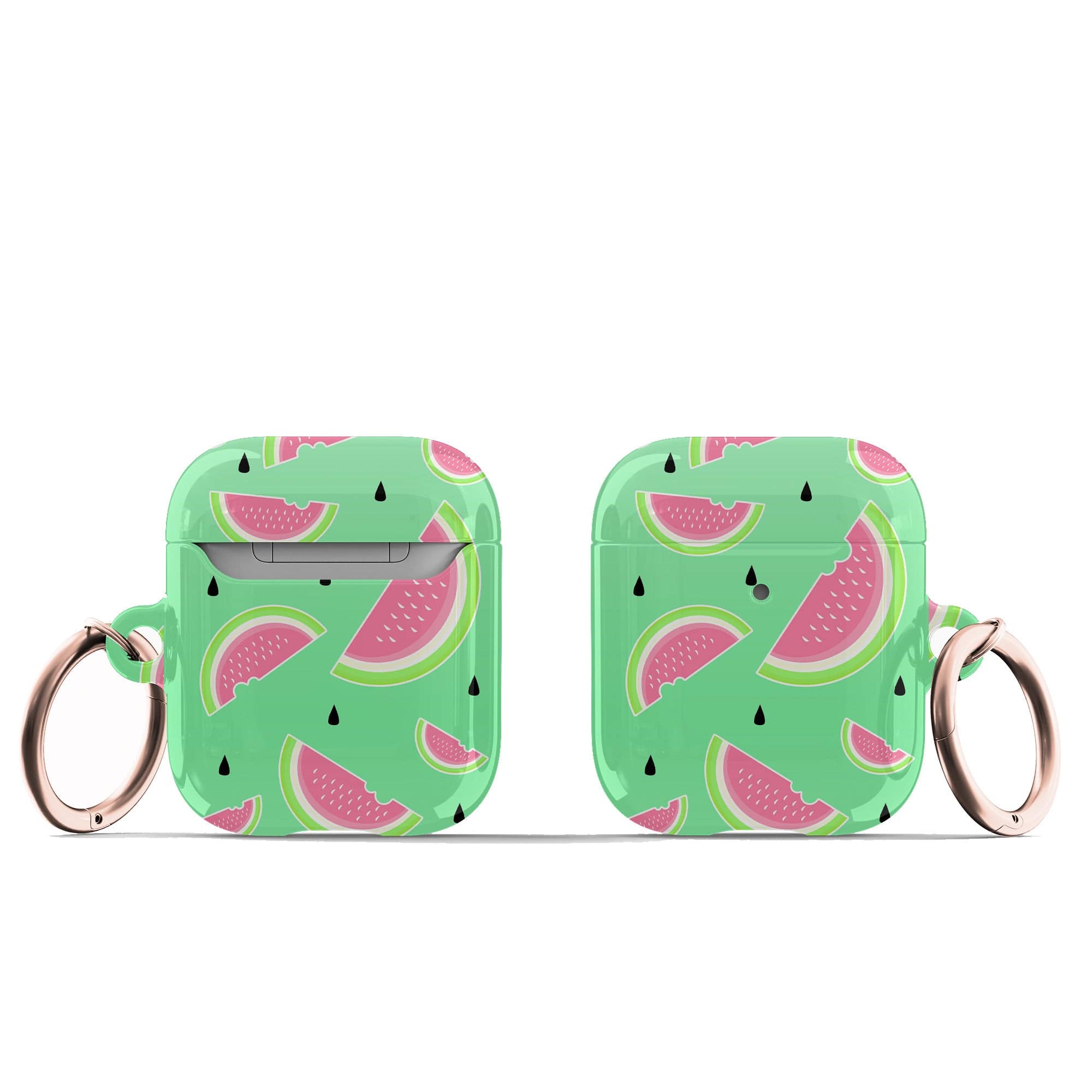 Summer Slice | Watermelon Apple AirPods Case for AirPods 1&2 Rose Gold