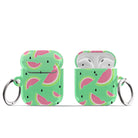 Summer Slice | Watermelon Apple AirPods Case for AirPods 1&2 Silver