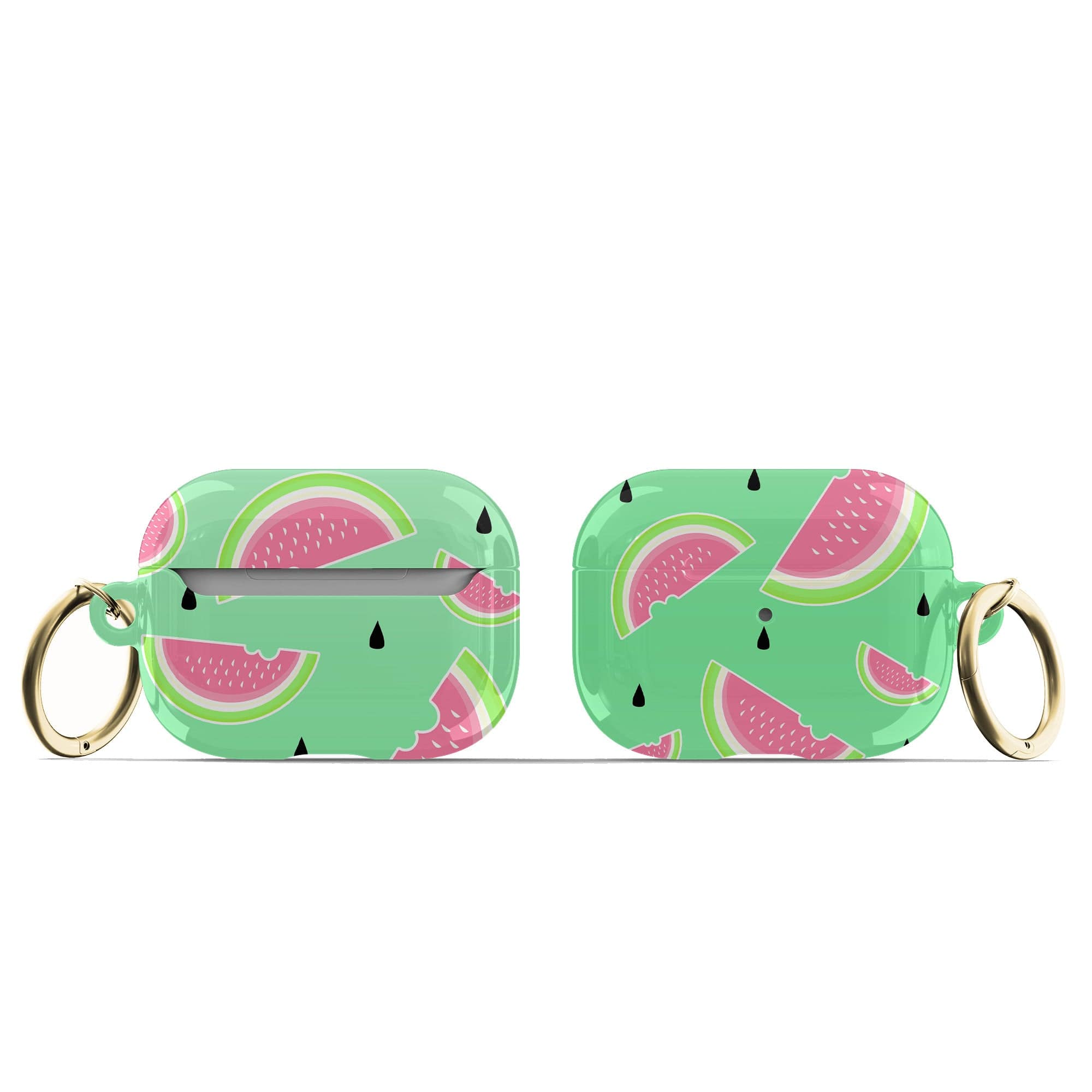 Summer Slice | Watermelon Apple AirPods Case for AirPods 3 & AirPods Pro 1&2 Gold