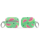 Summer Slice | Watermelon Apple AirPods Case for AirPods 3 & AirPods Pro 1&2 Silver