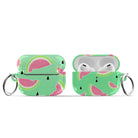 Summer Slice | Watermelon Apple AirPods Case for AirPods 3 & AirPods Pro 1&2 Silver