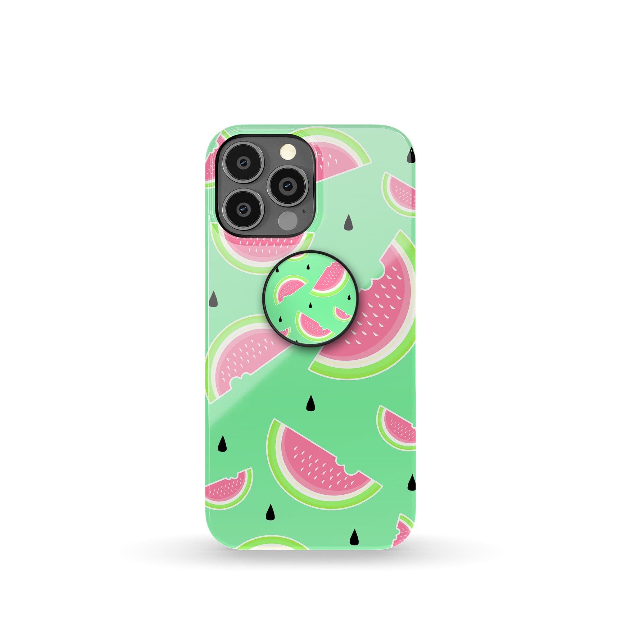 Summer Slice | Watermelon Foldable Phone Grip in Black