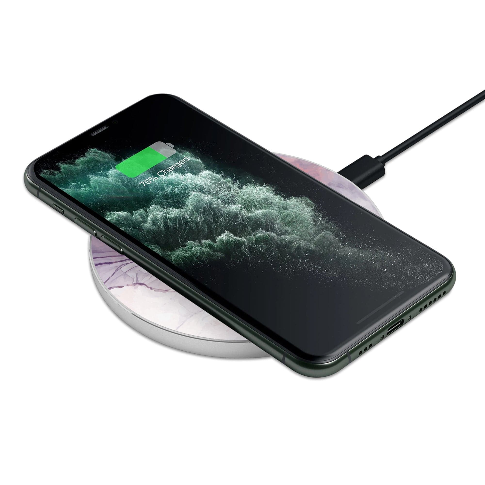 Surface Pressure | Marble Wireless Charging Pad in Silver