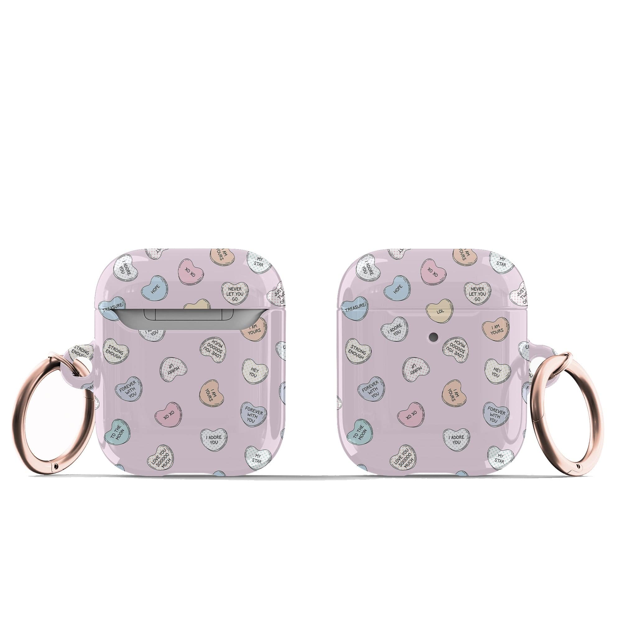 Sweet Nothings | Candy Hearts Apple AirPods Case for AirPods 1&2 Rose Gold