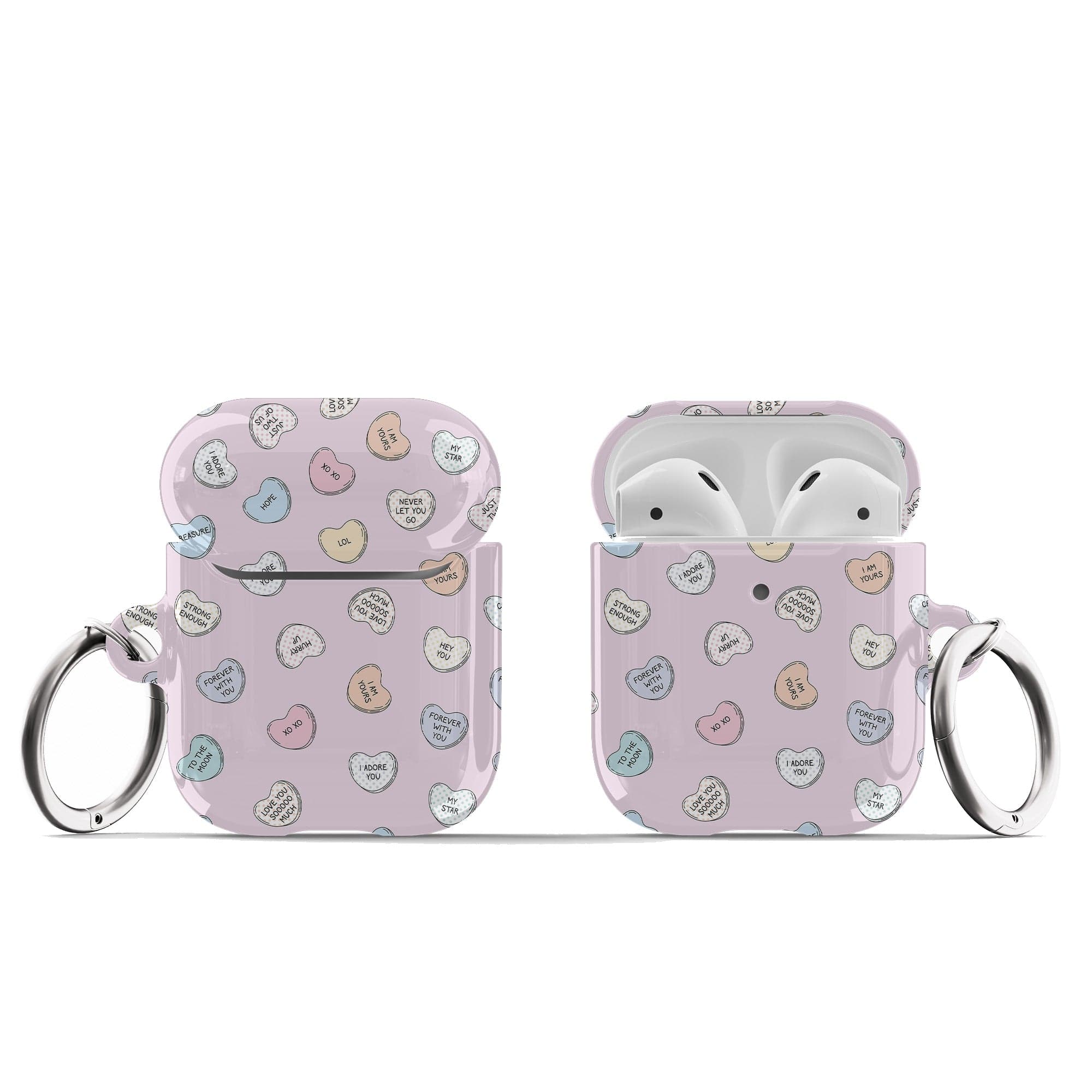 Sweet Nothings | Candy Hearts Apple AirPods Case for AirPods 1&2 Silver