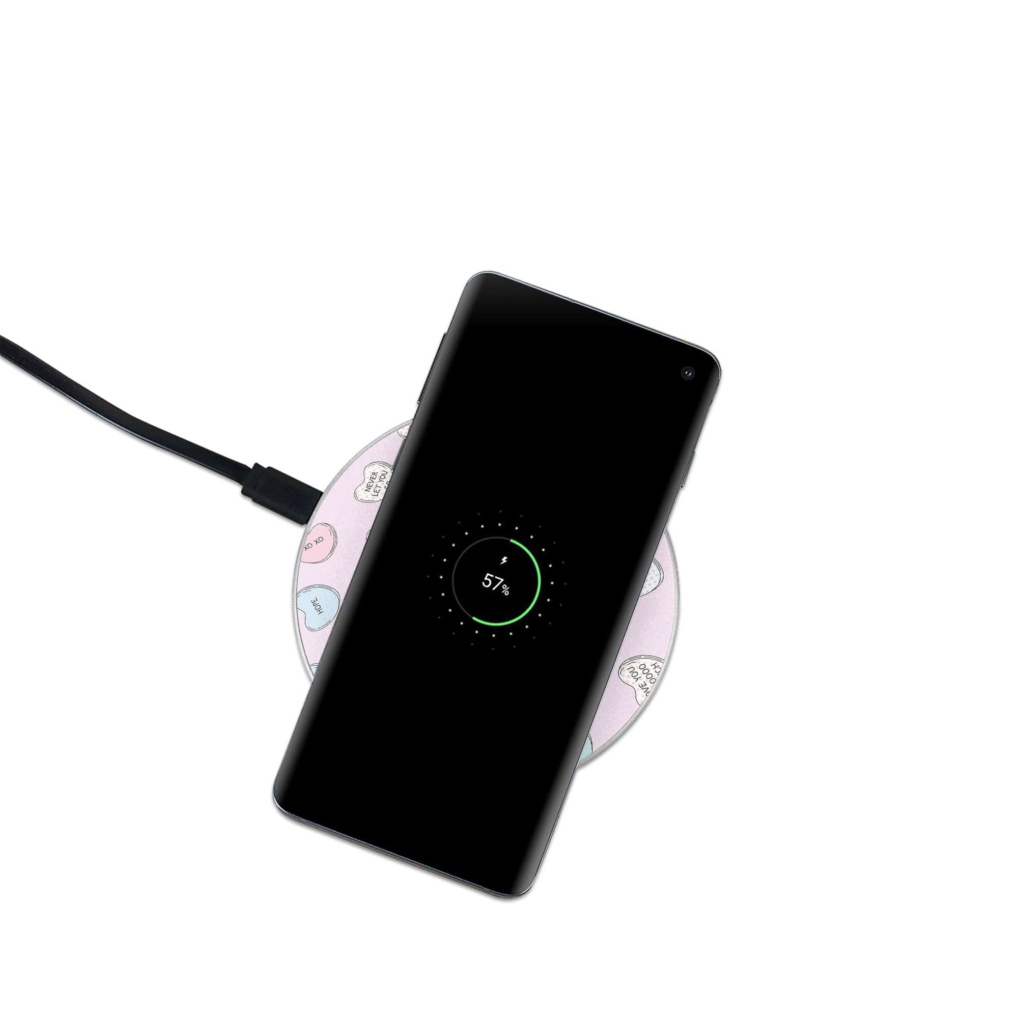 Sweet Nothings | Candy Hearts Wireless Charging Pad in Silver