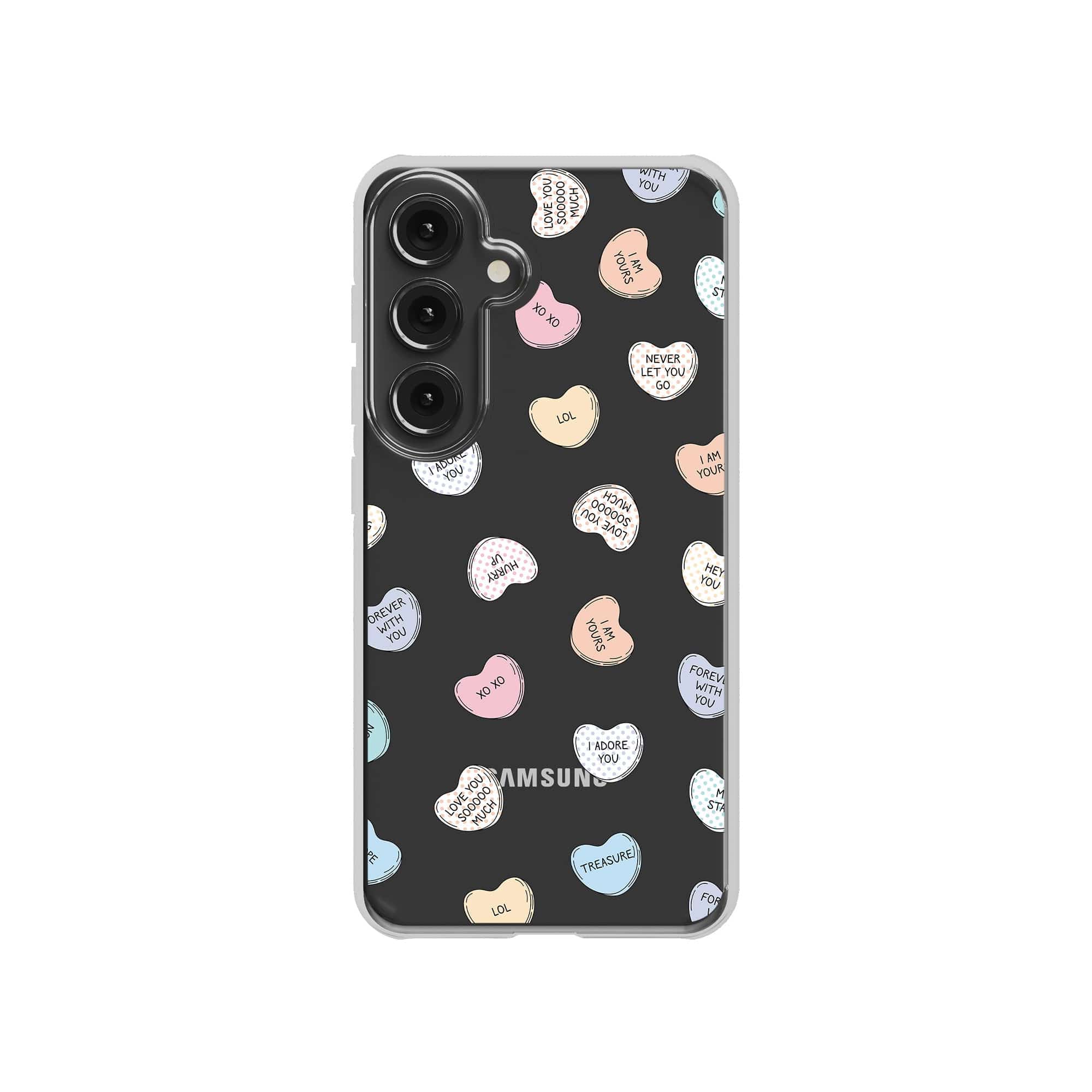 Sweet Nothings | Candy Hearts Samsung Case Clear for Galaxy S24