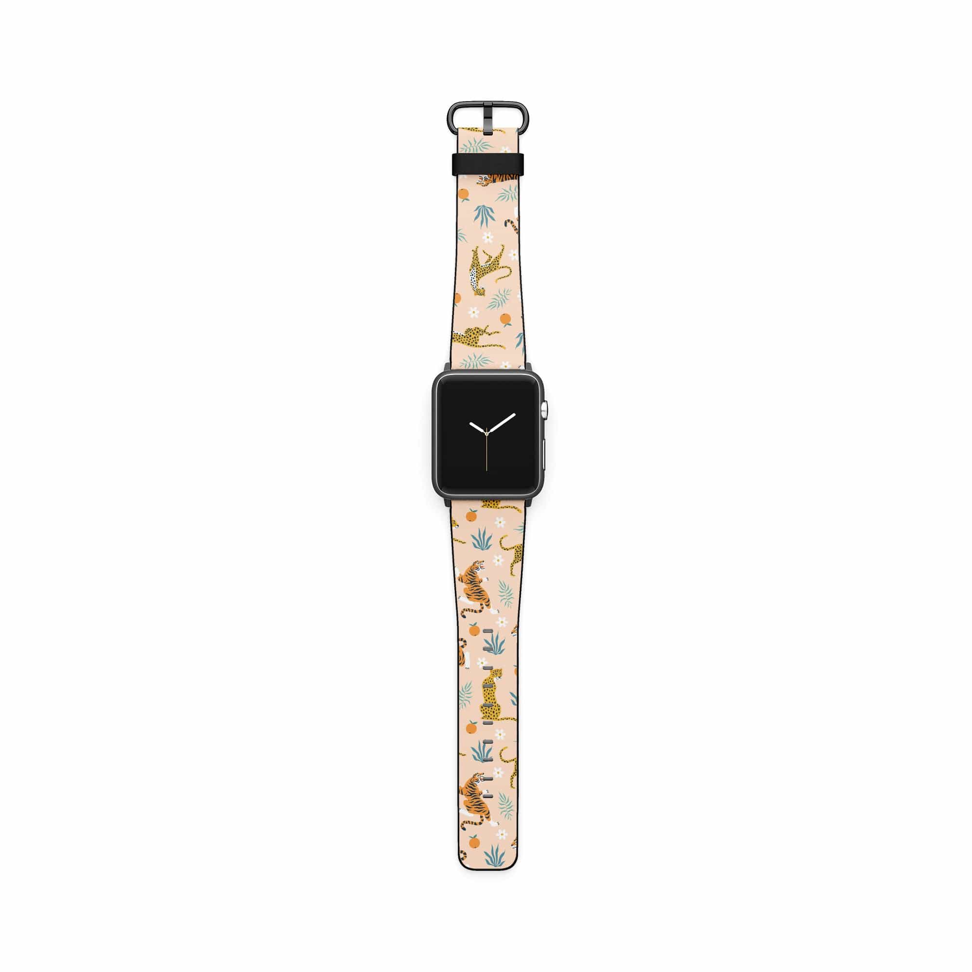 Tangerine Dream | Designer Wild Cat Apple Watch Band for 38/40/41 mm Watch in Black