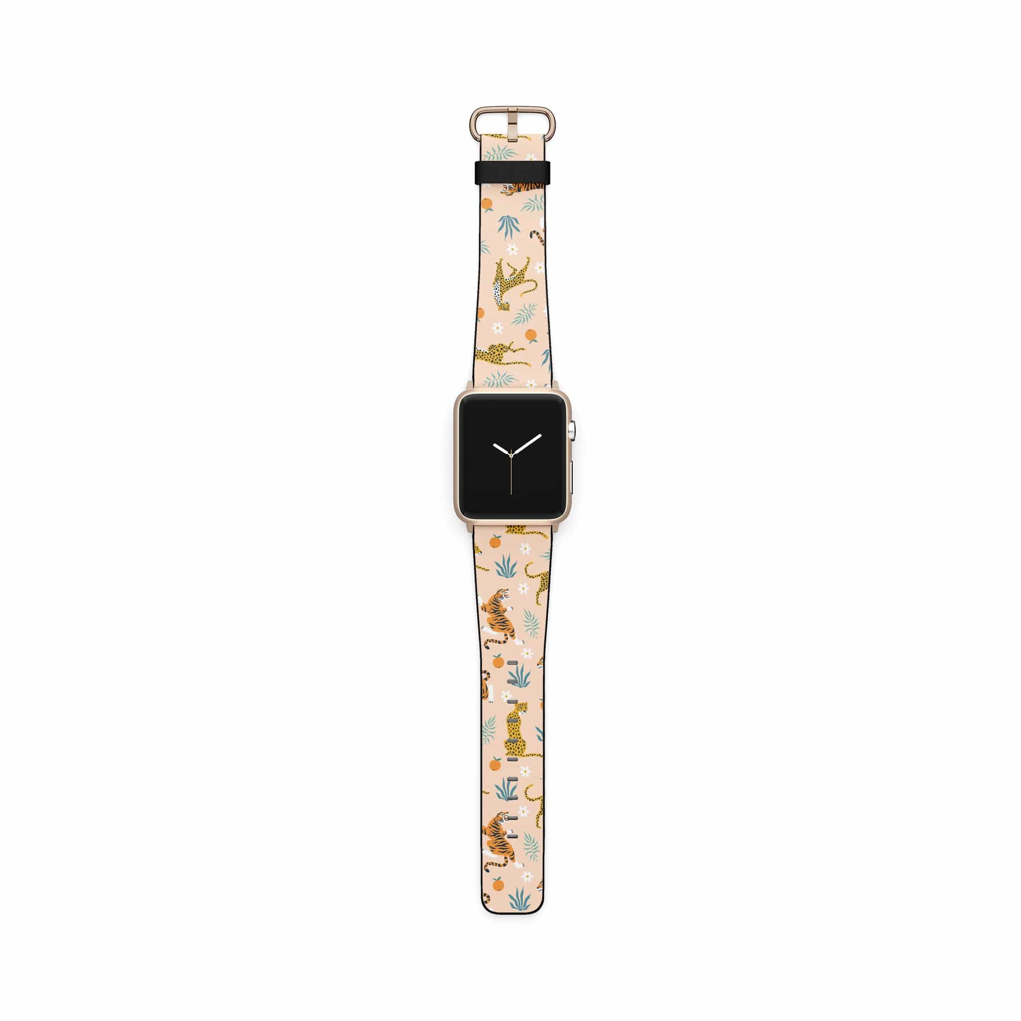 Tangerine Dream | Designer Wild Cat Apple Watch Band for 38/40/41 mm Watch in Gold