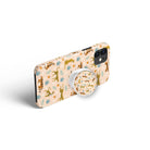 Tangerine Dream | Designer Wild Cat Foldable Phone Grip in White