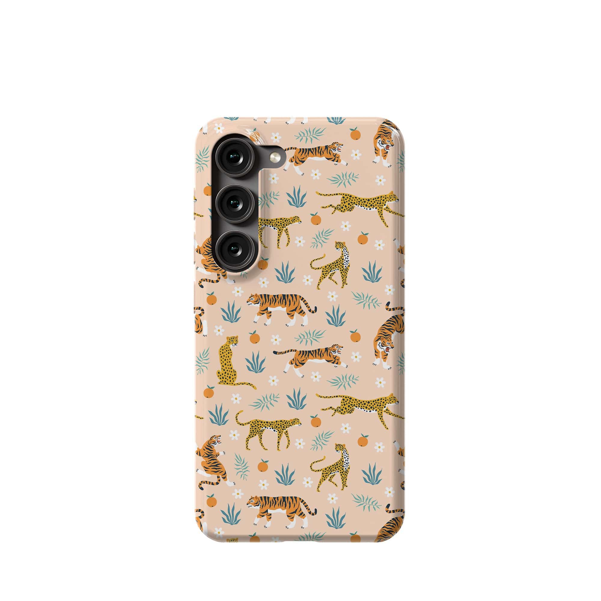 Tangerine Dream | Designer Wild Cat Samsung Case Slim for Galaxy S23 Ultra