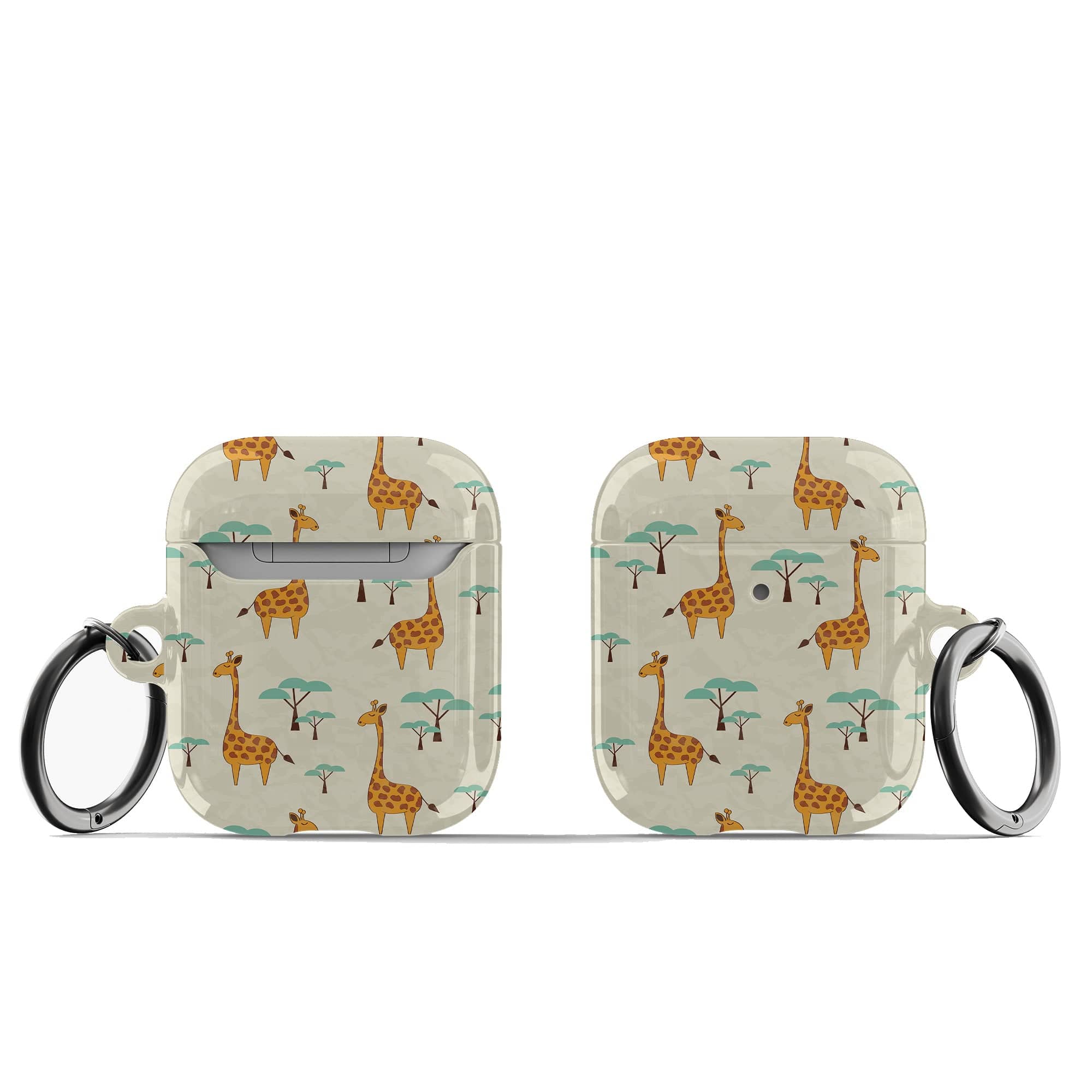 Towering Savannah | Giraffe Apple AirPods Case for AirPods 1&2 Black