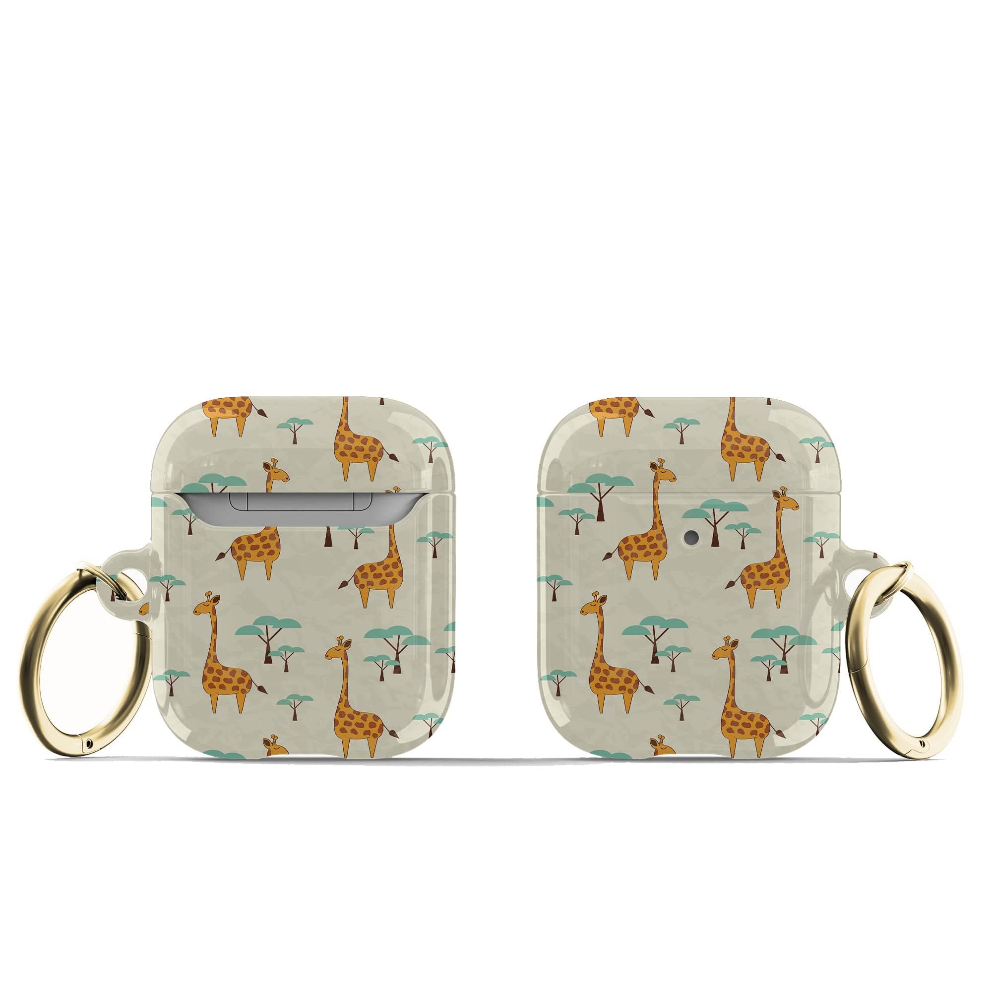 Towering Savannah | Giraffe Apple AirPods Case for AirPods 1&2 Gold