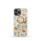 Towering Savannah | Giraffe Foldable Phone Grip in Black