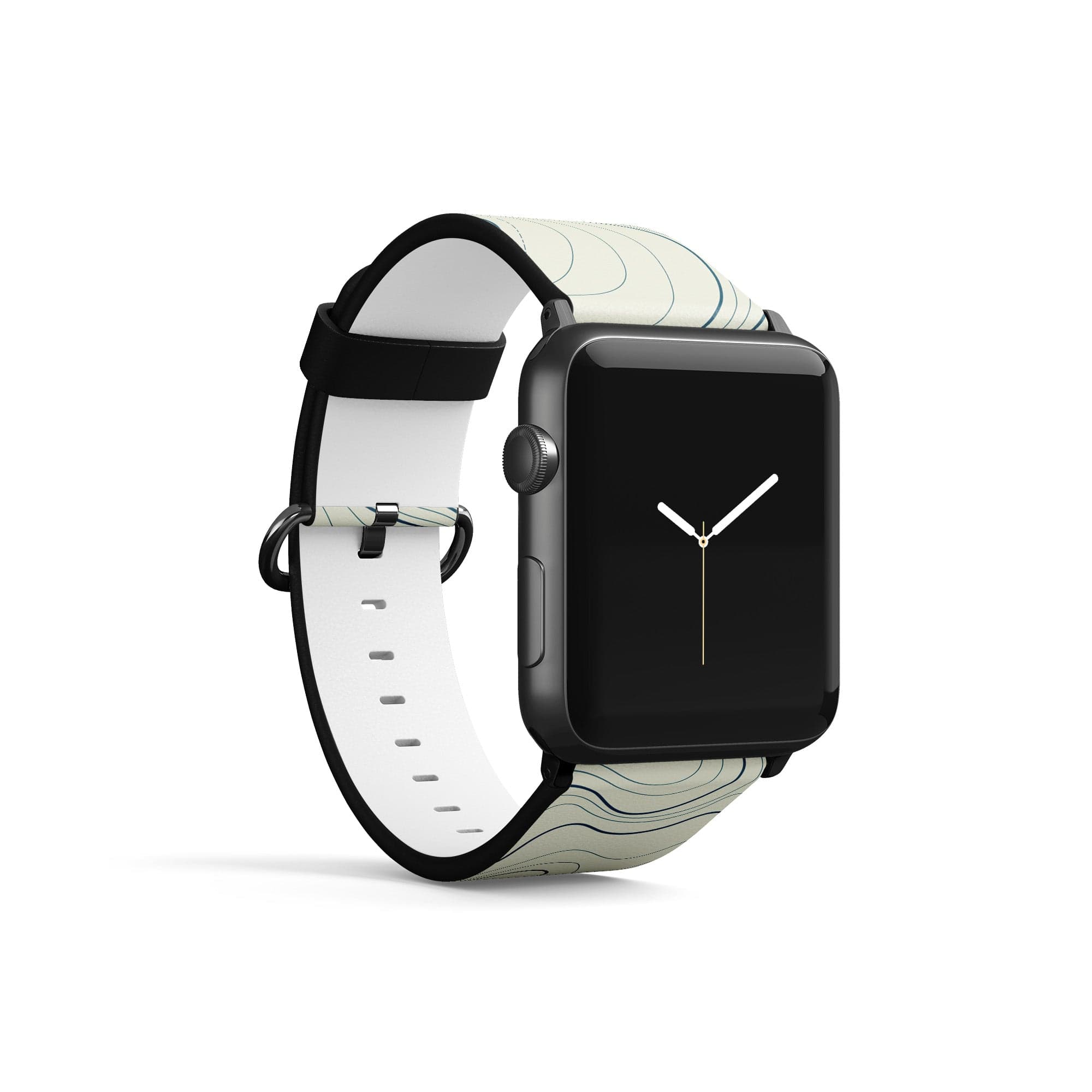 Treasure Island | Abstract Lines Pattern Apple Watch Band for 38/40/41 mm Watch in Black