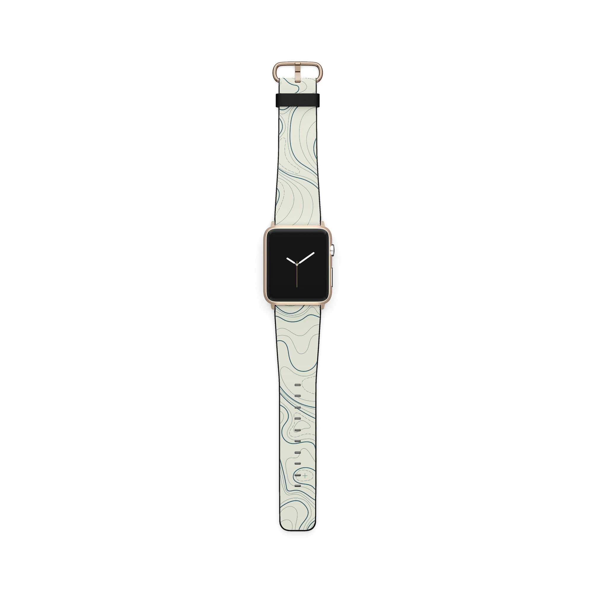 Treasure Island | Abstract Lines Pattern Apple Watch Band for 38/40/41 mm Watch in Gold