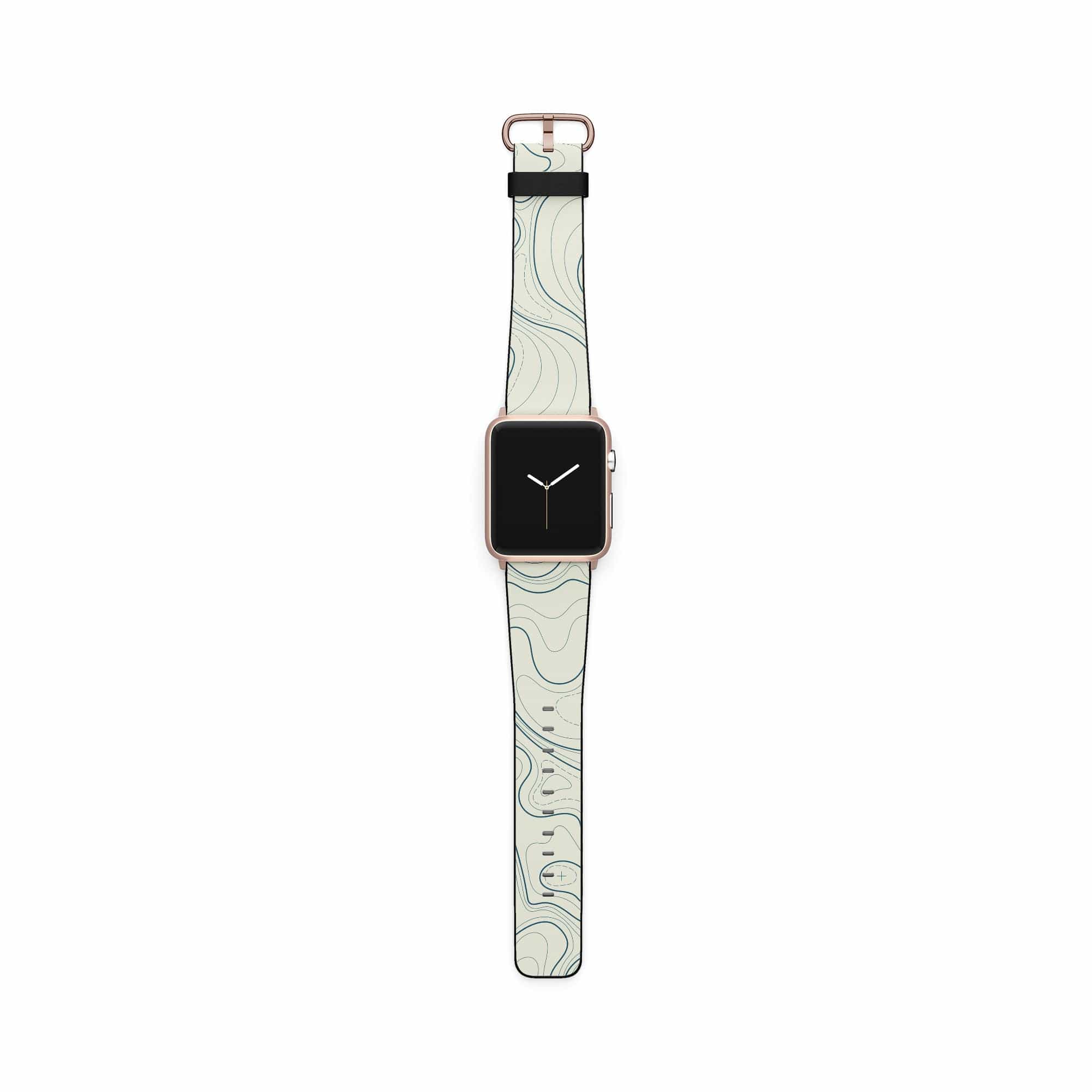 Treasure Island | Abstract Lines Pattern Apple Watch Band for 38/40/41 mm Watch in Rose Gold