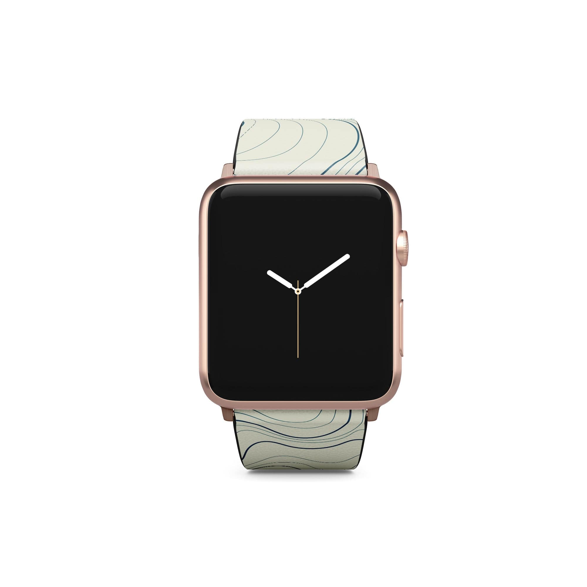 Treasure Island | Abstract Lines Pattern Apple Watch Band for 38/40/41 mm Watch in Rose Gold