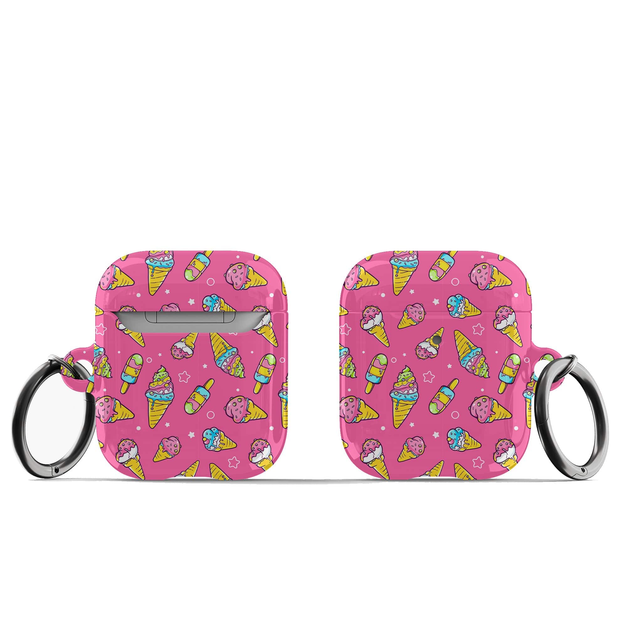 Treat Yo Self | Popsicle Ice Cream Apple AirPods Case for AirPods 1&2 Black