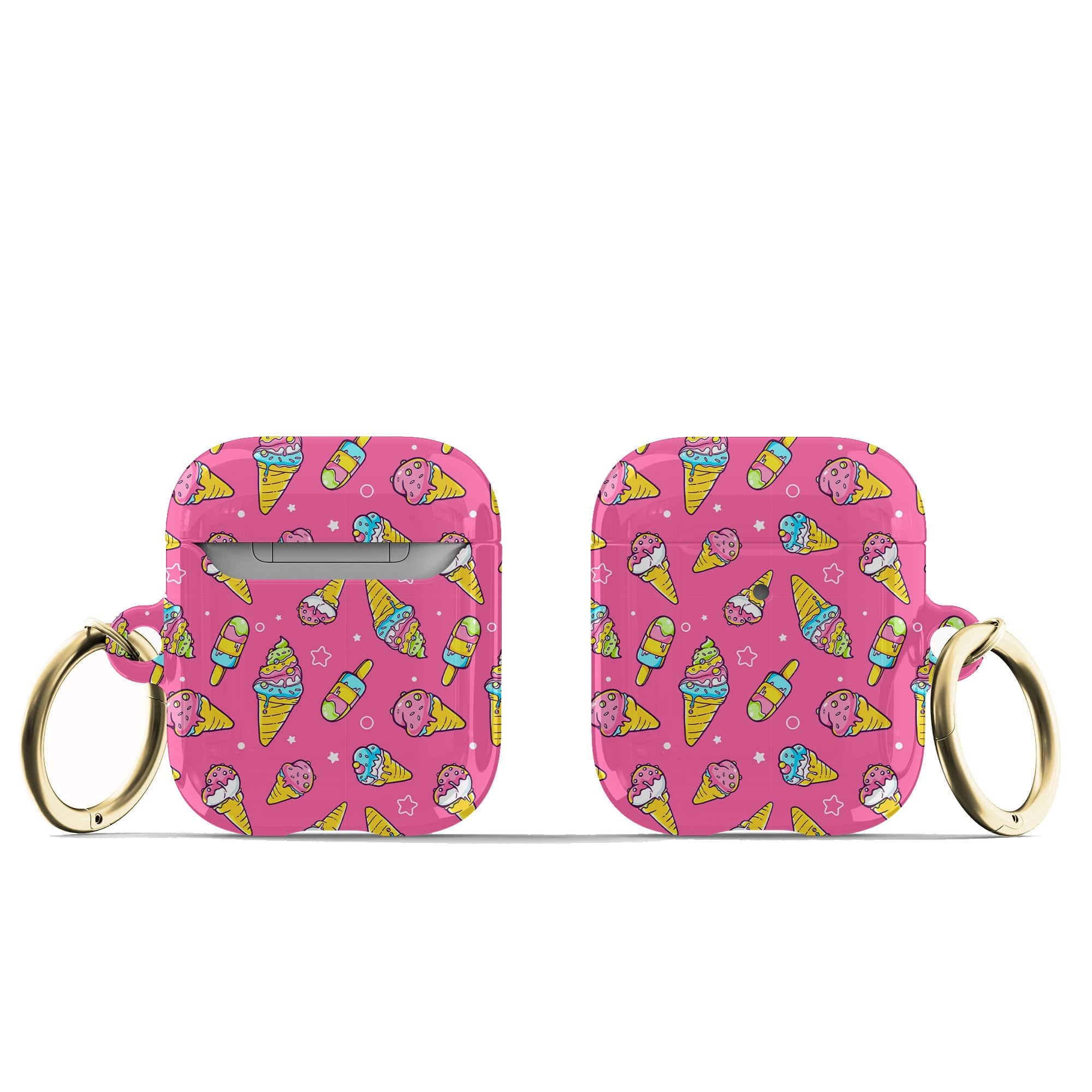 Treat Yo Self | Popsicle Ice Cream Apple AirPods Case for AirPods 1&2 Gold