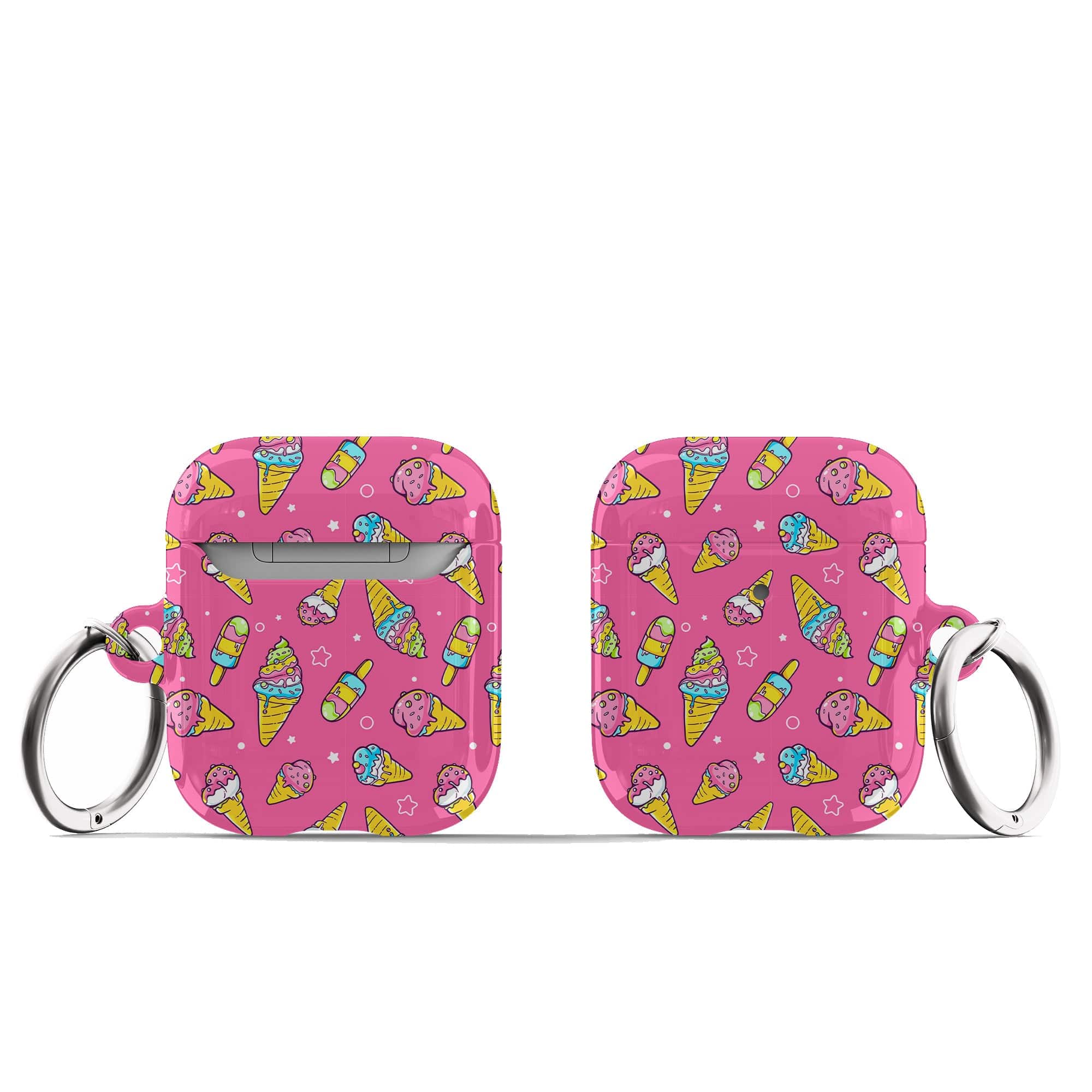 Treat Yo Self | Popsicle Ice Cream Apple AirPods Case for AirPods 1&2 Silver