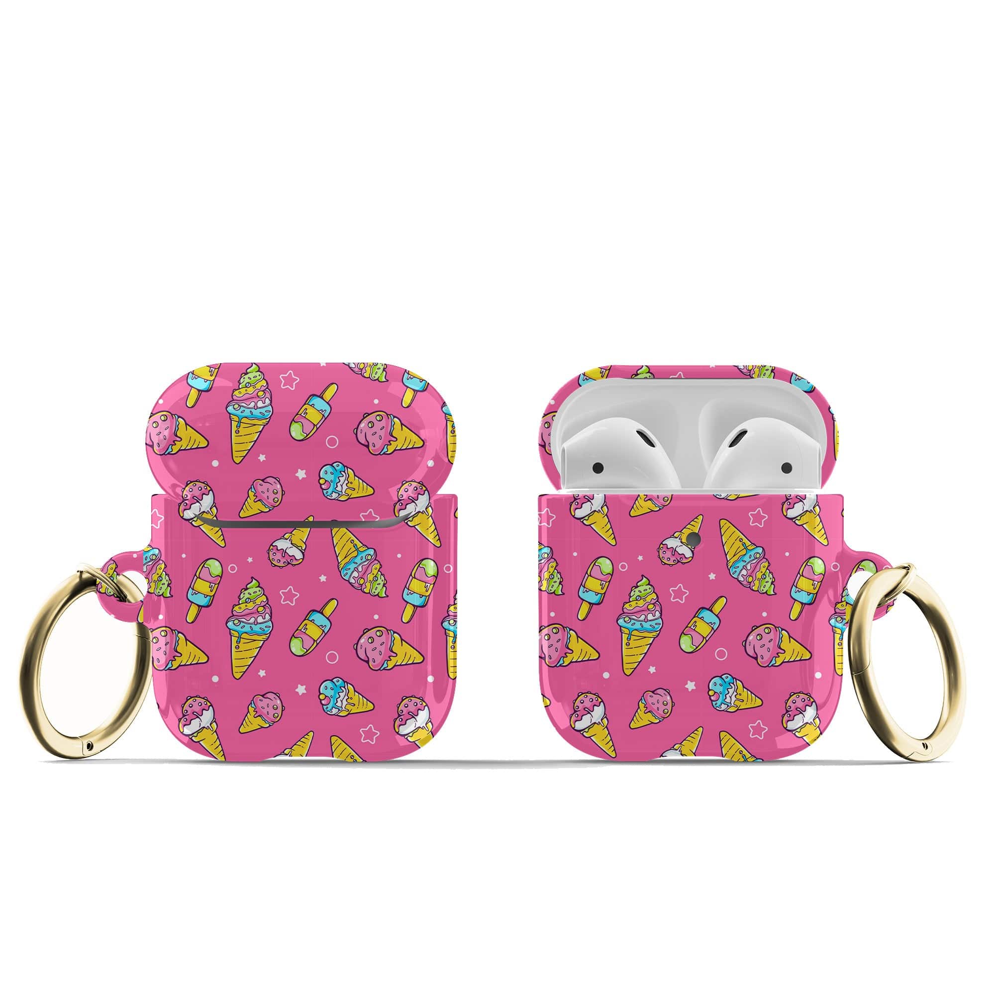 Treat Yo Self | Popsicle Ice Cream Apple AirPods Case for AirPods 1&2 Gold