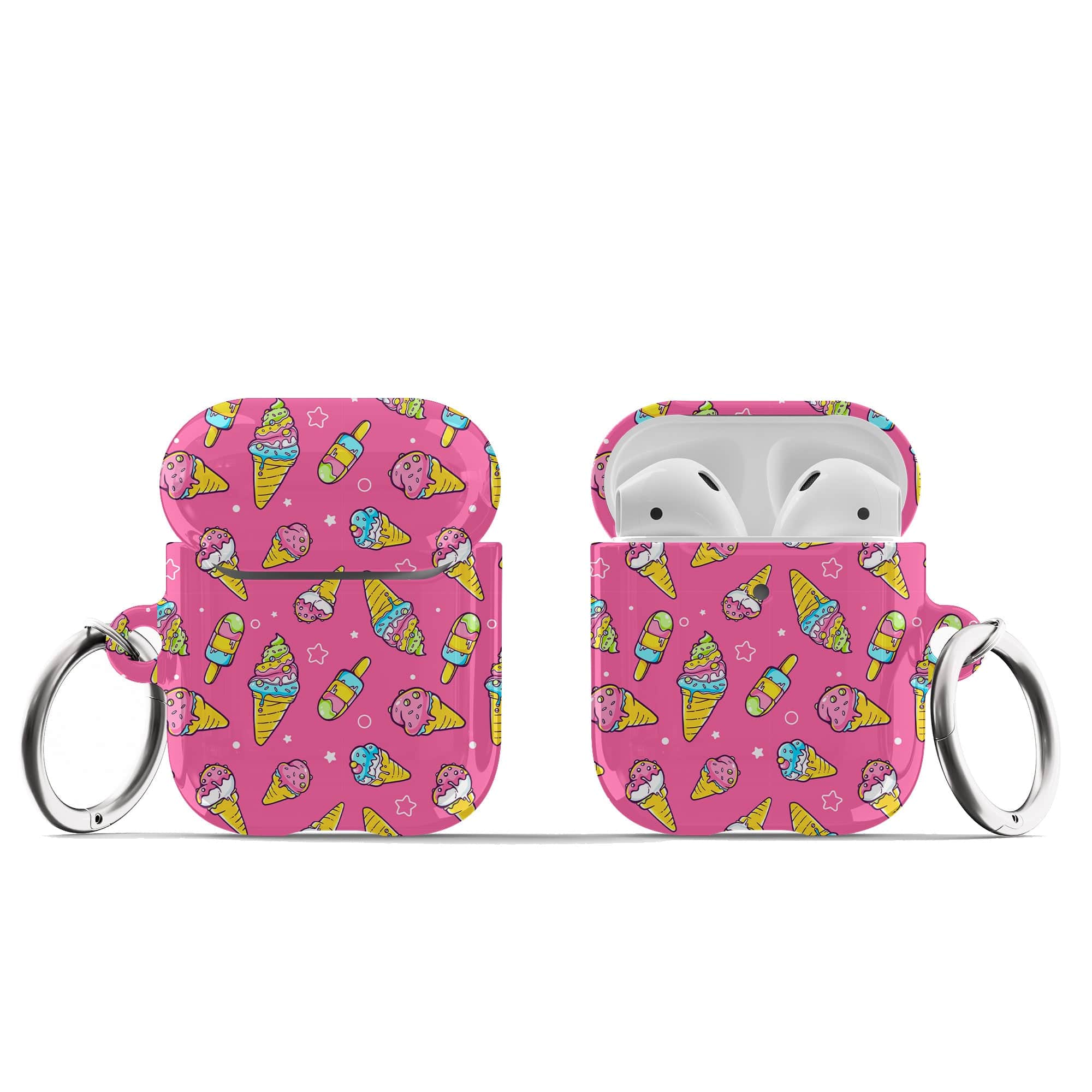 Treat Yo Self | Popsicle Ice Cream Apple AirPods Case for AirPods 1&2 Silver