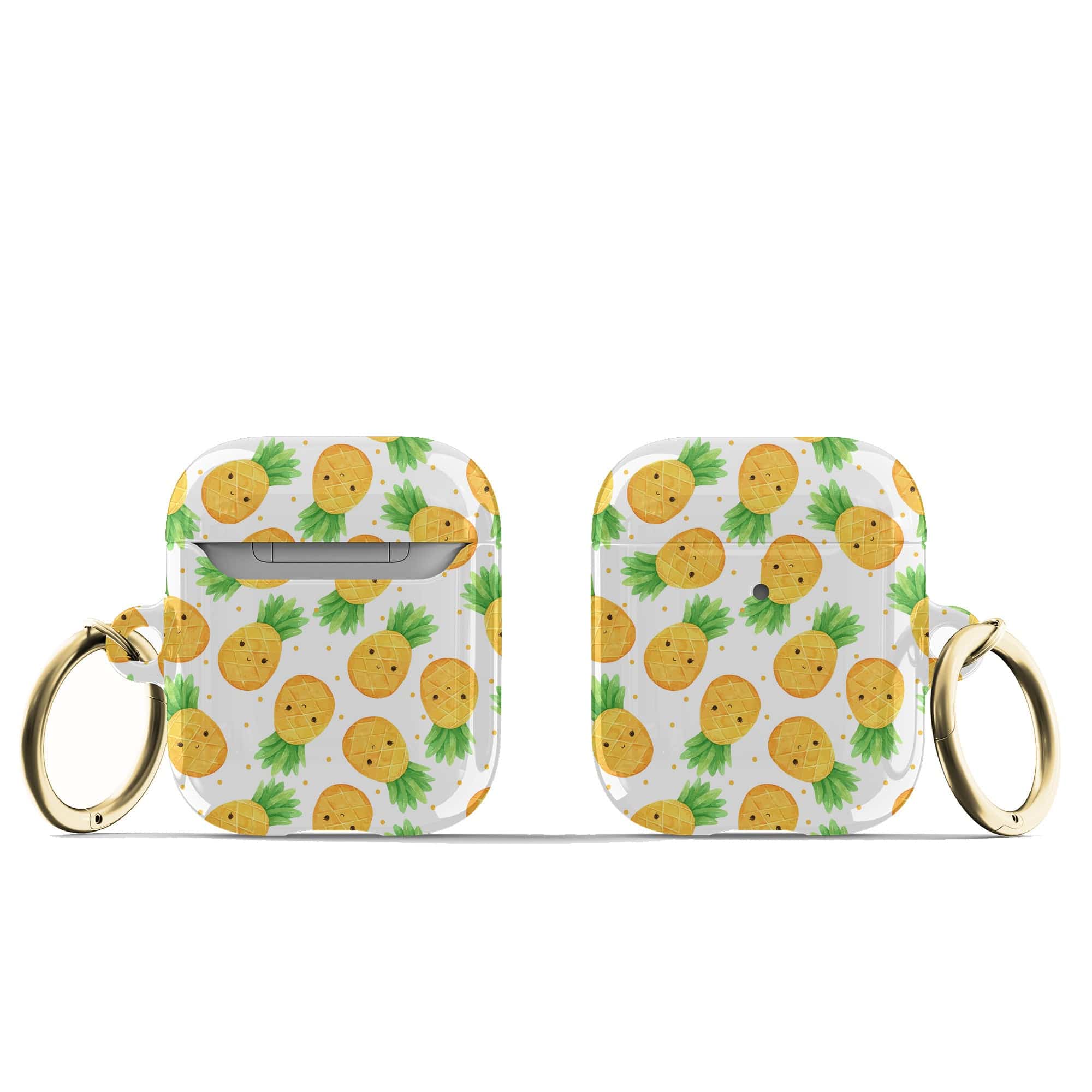 Upside Down | Pineapple Apple AirPods Case for AirPods 1&2 Gold