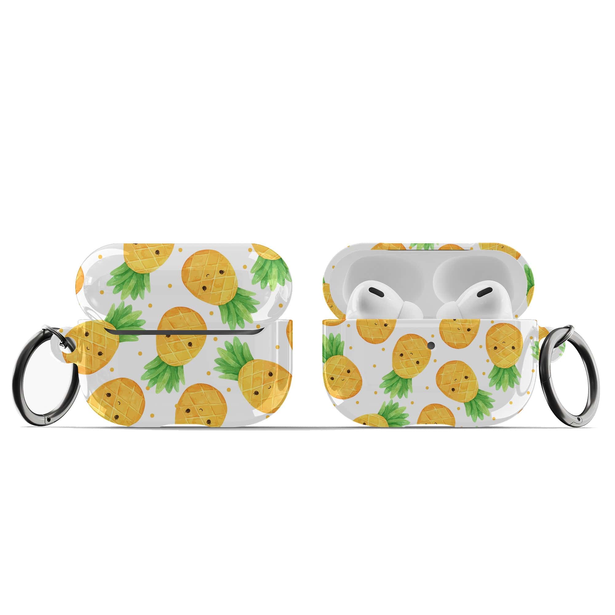 Upside Down | Pineapple Apple AirPods Case for AirPods 3 & AirPods Pro 1&2 Black