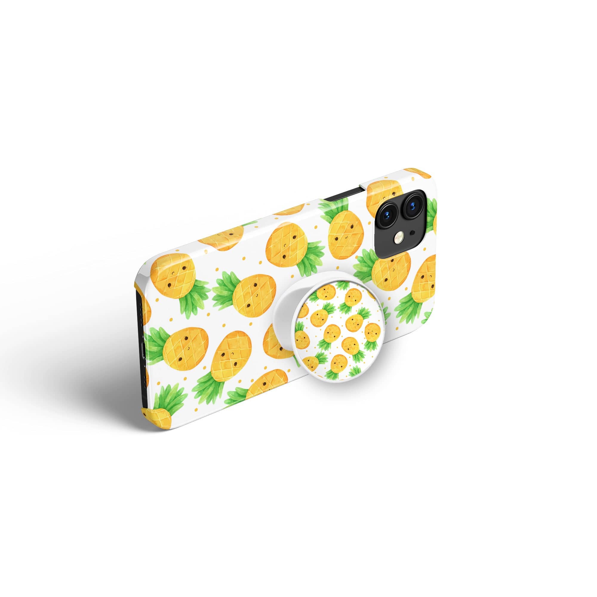 Upside Down | Pineapple Foldable Phone Grip in White