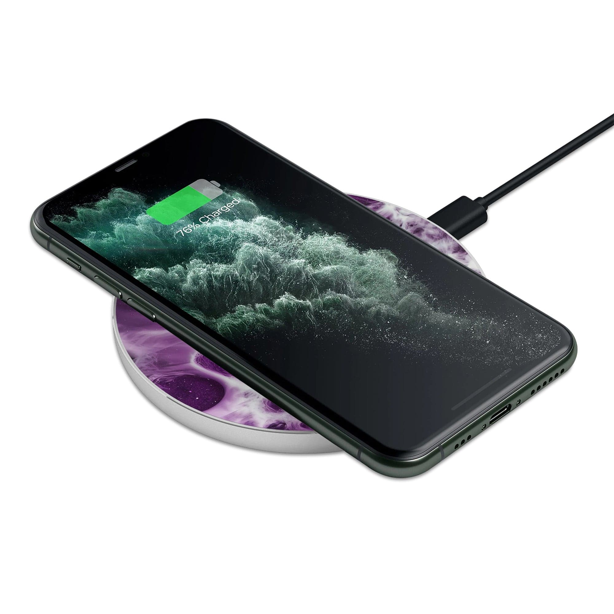 Washed Up | Marble Wireless Charging Pad in Silver