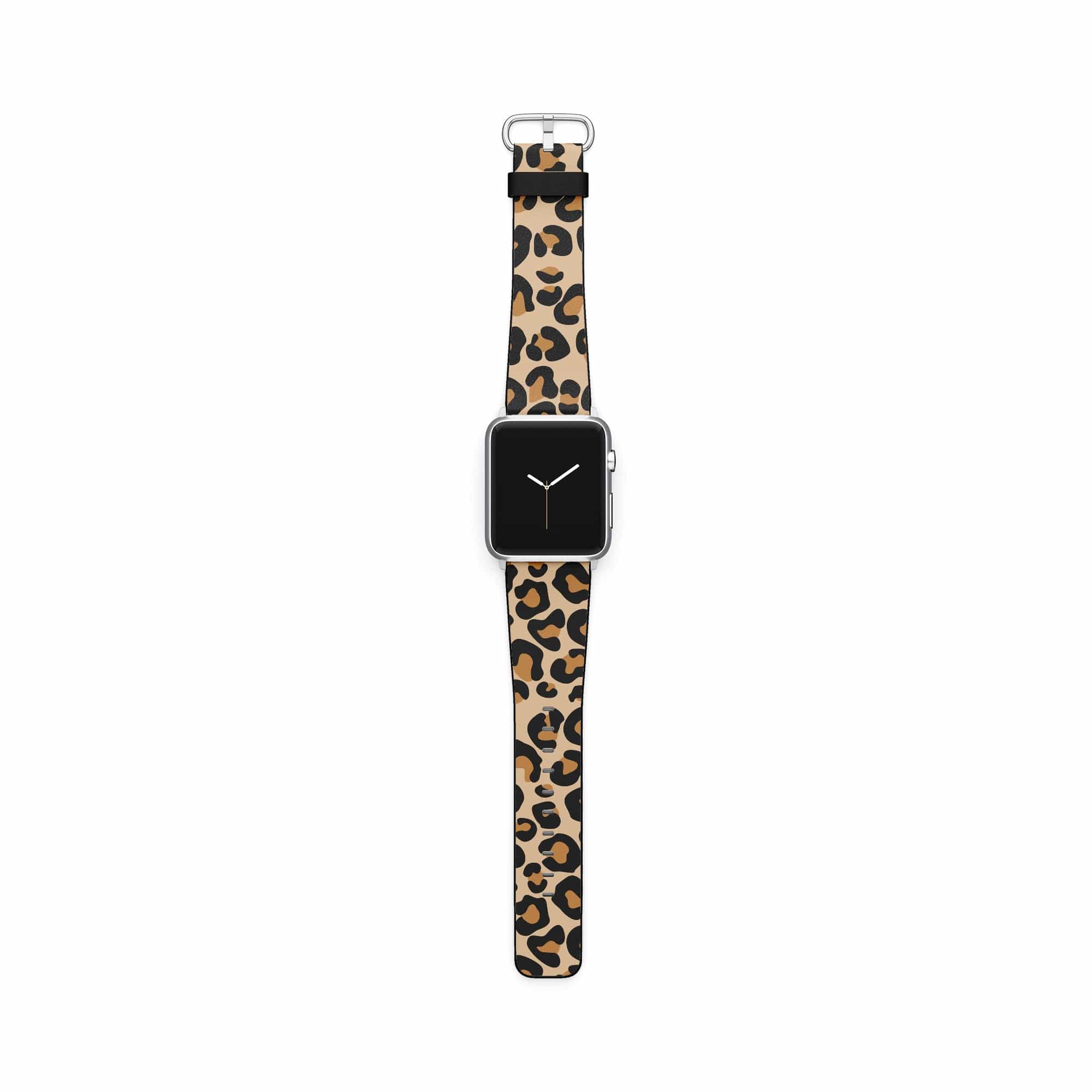 Wild Spots | Leopard Print Apple Watch Band for 38/40/41 mm Watch in Silver