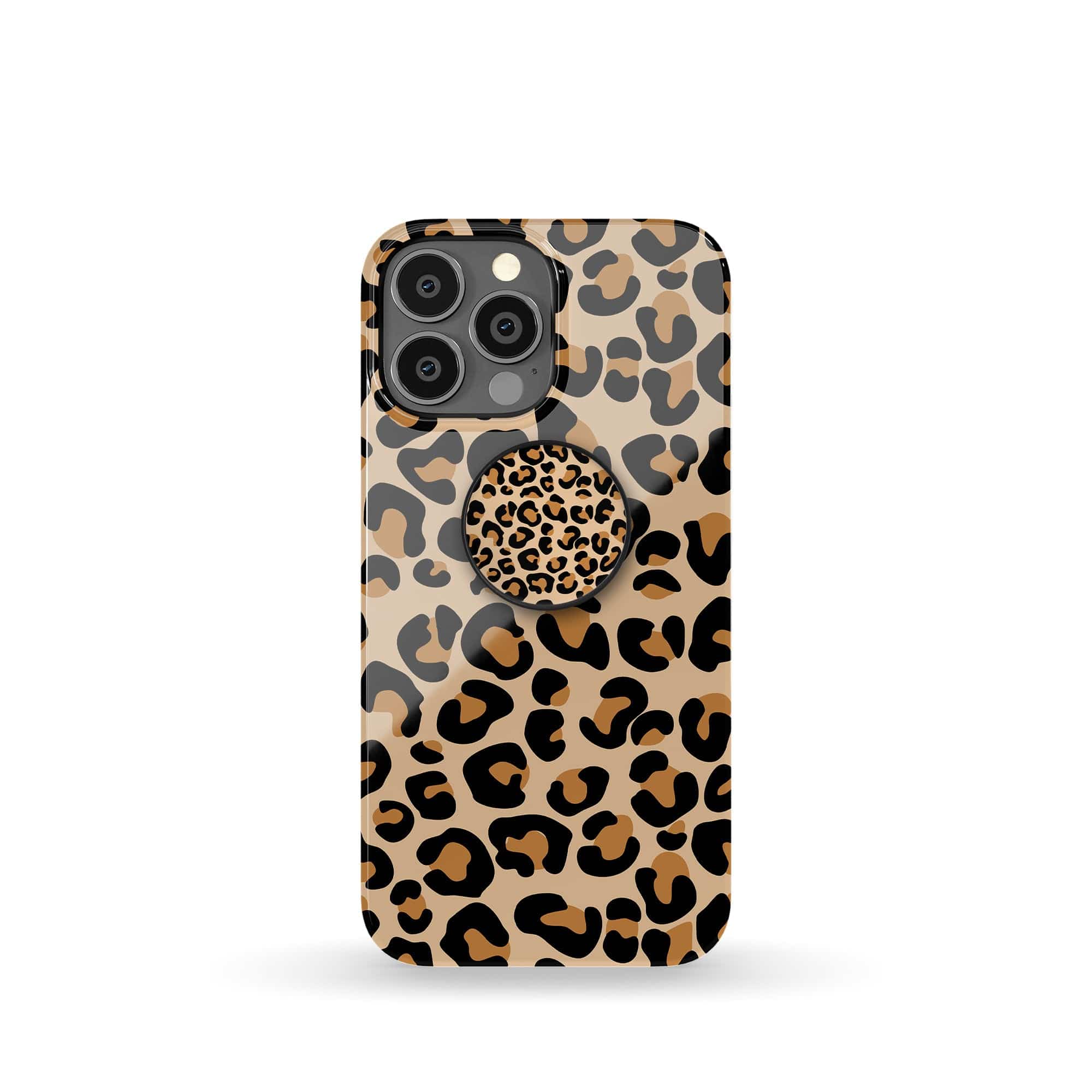 Wild Spots | Leopard Print Foldable Phone Grip in Black