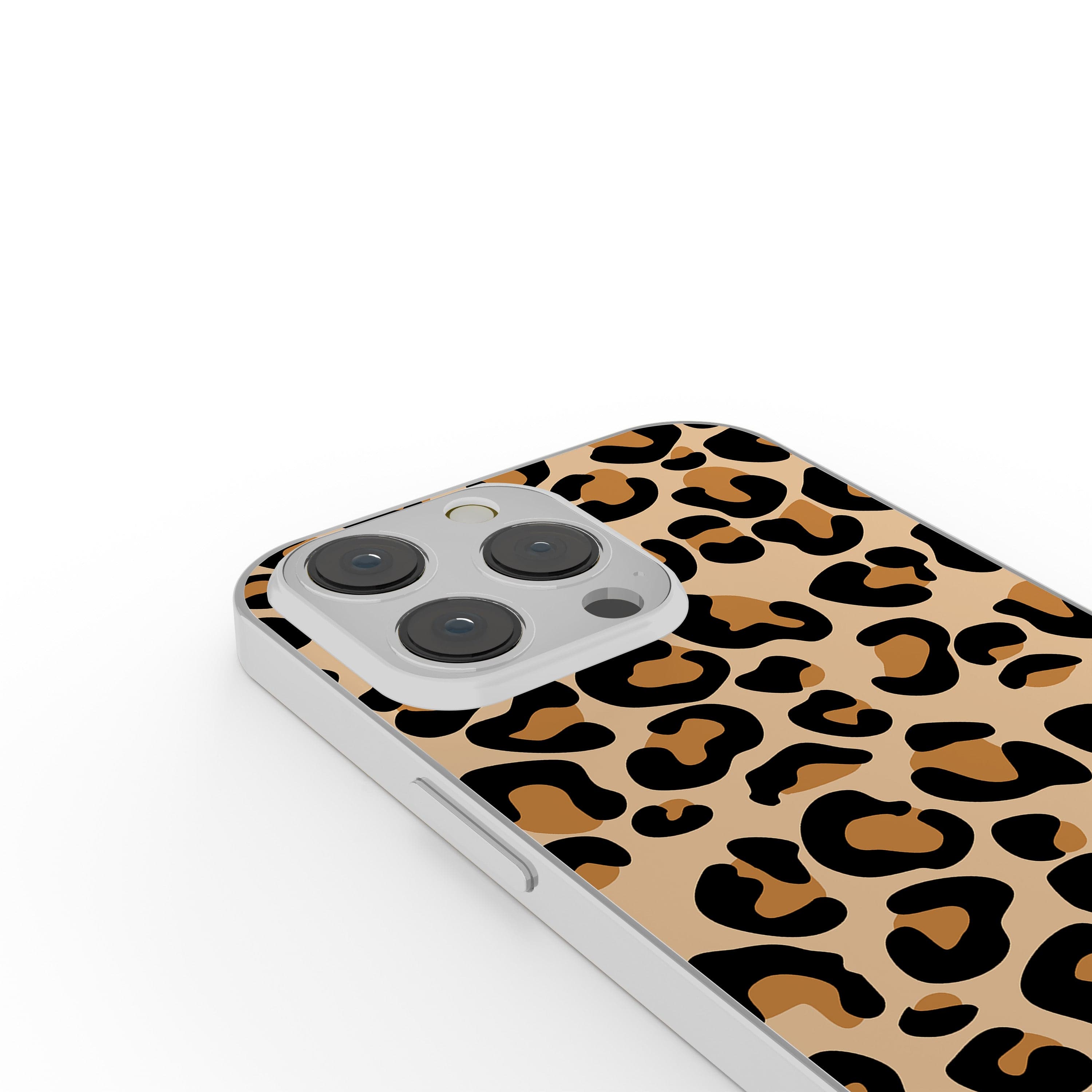 Wild Spots | Leopard Print Precious Metals Case in Silver