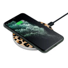 Wild Spots | Leopard Print Wireless Charging Pad in Silver