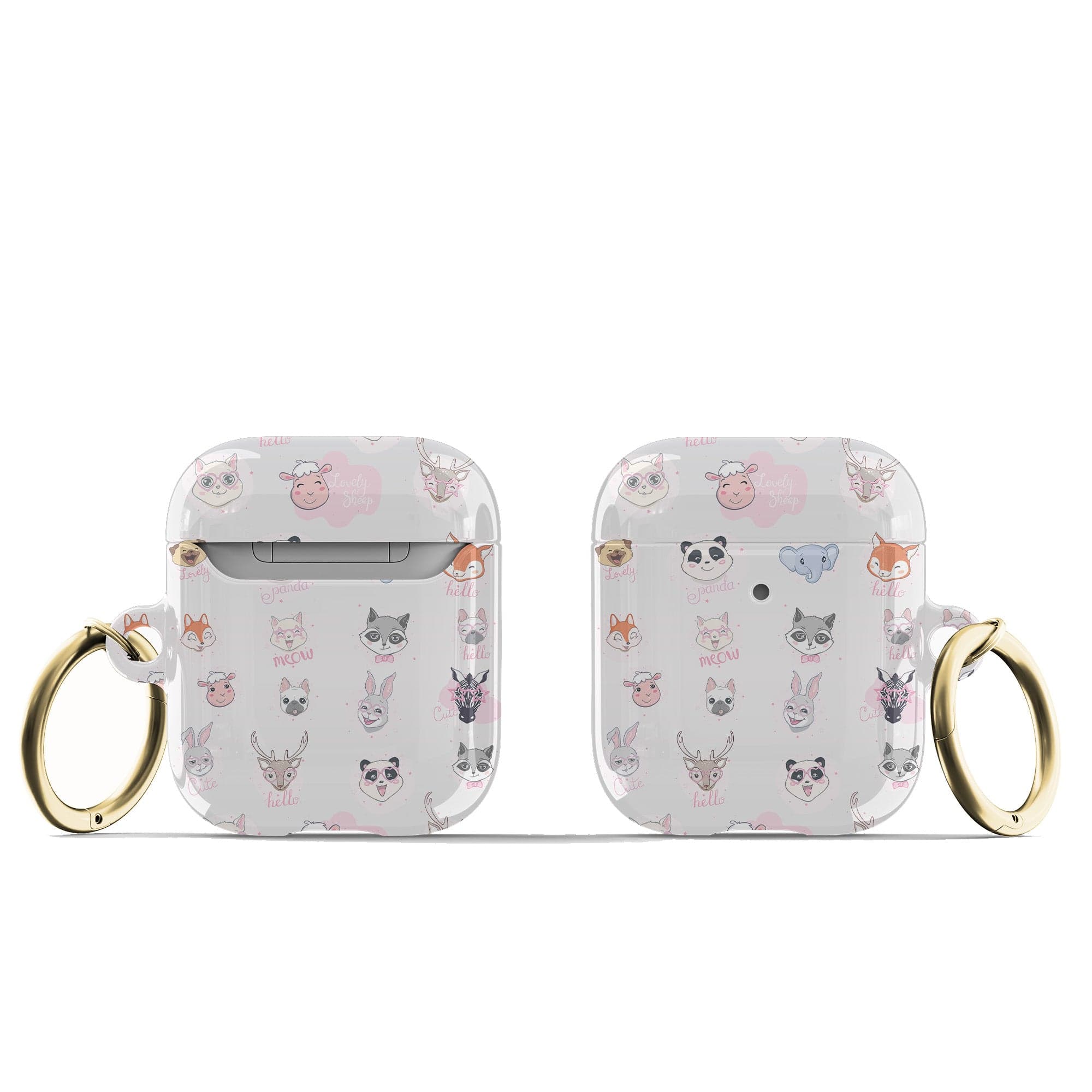 Wild Thoughts | Animal Sticker Apple AirPods Case for AirPods 1&2 Gold