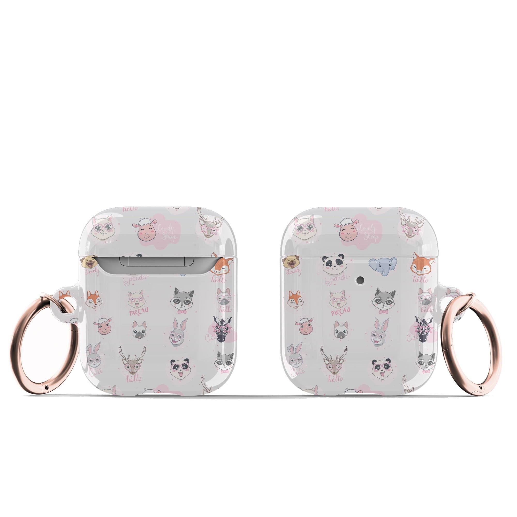 Wild Thoughts | Animal Sticker Apple AirPods Case for AirPods 1&2 Rose Gold