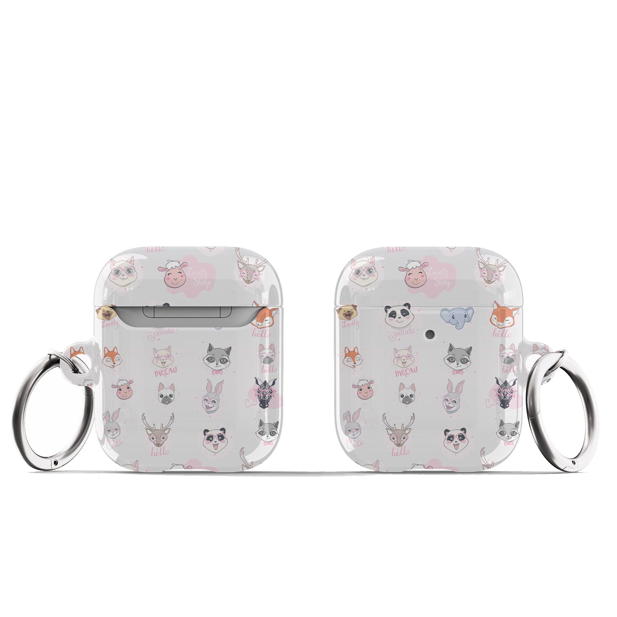 Wild Thoughts | Animal Sticker Apple AirPods Case for AirPods 1&2 Silver