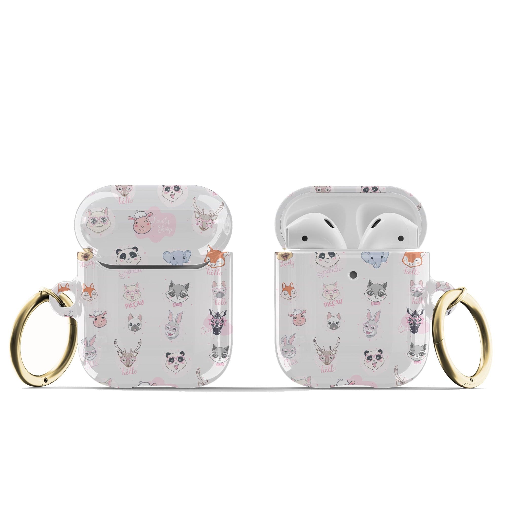 Wild Thoughts | Animal Sticker Apple AirPods Case for AirPods 1&2 Gold