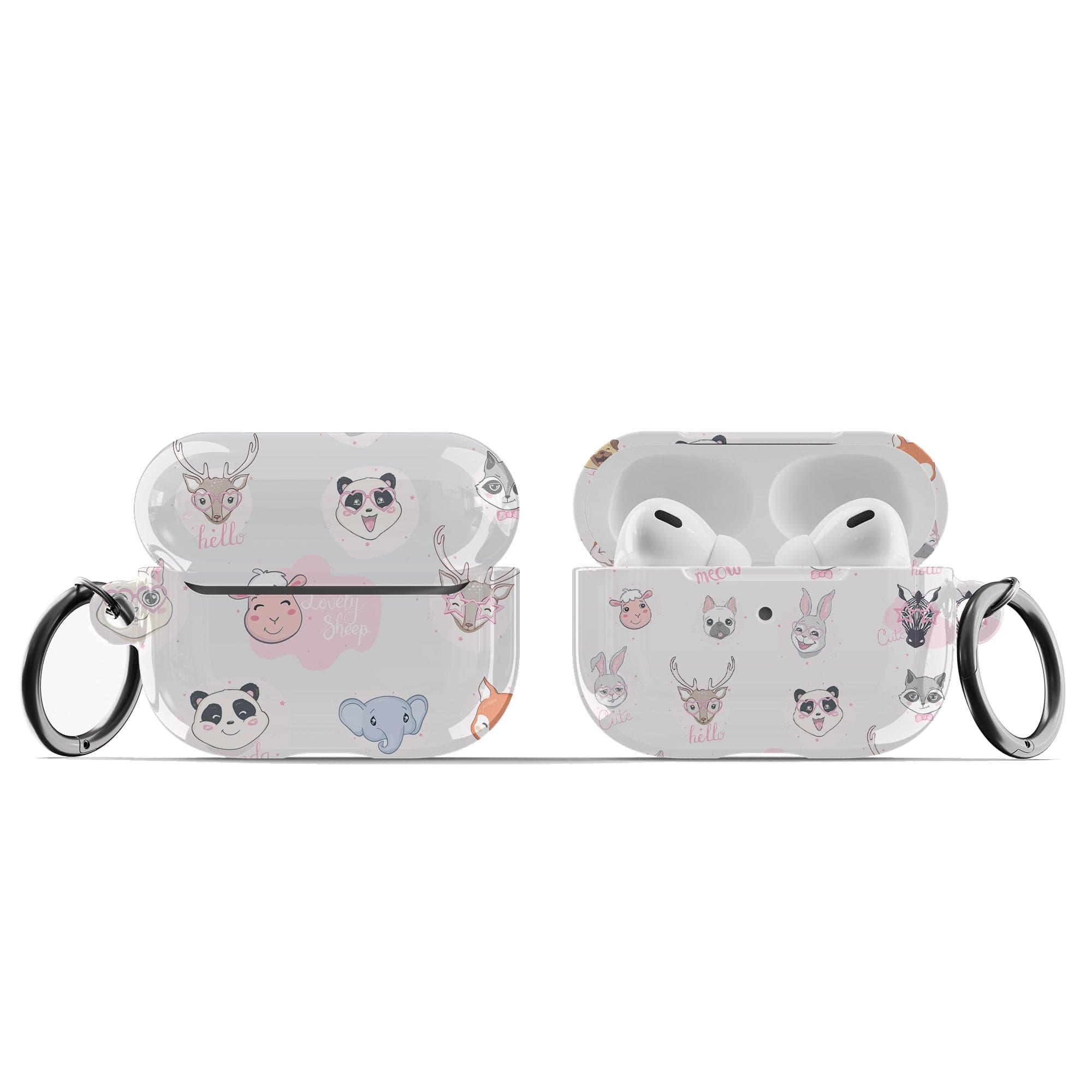 Wild Thoughts | Animal Sticker Apple AirPods Case for AirPods 3 & AirPods Pro 1&2 Black