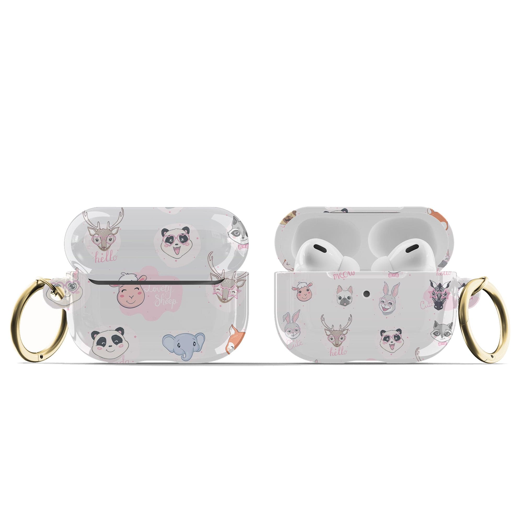 Wild Thoughts | Animal Sticker Apple AirPods Case for AirPods 3 & AirPods Pro 1&2 Gold