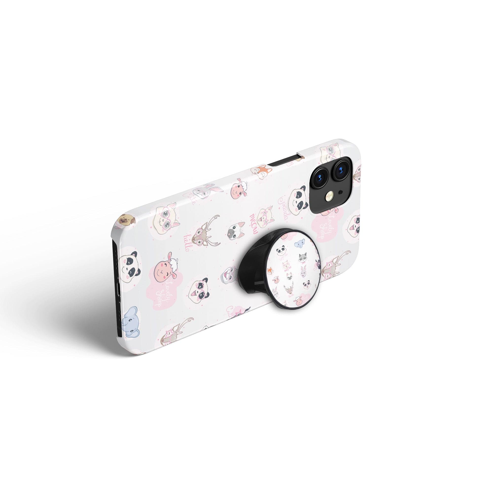 Wild Thoughts | Animal Sticker Foldable Phone Grip in Black